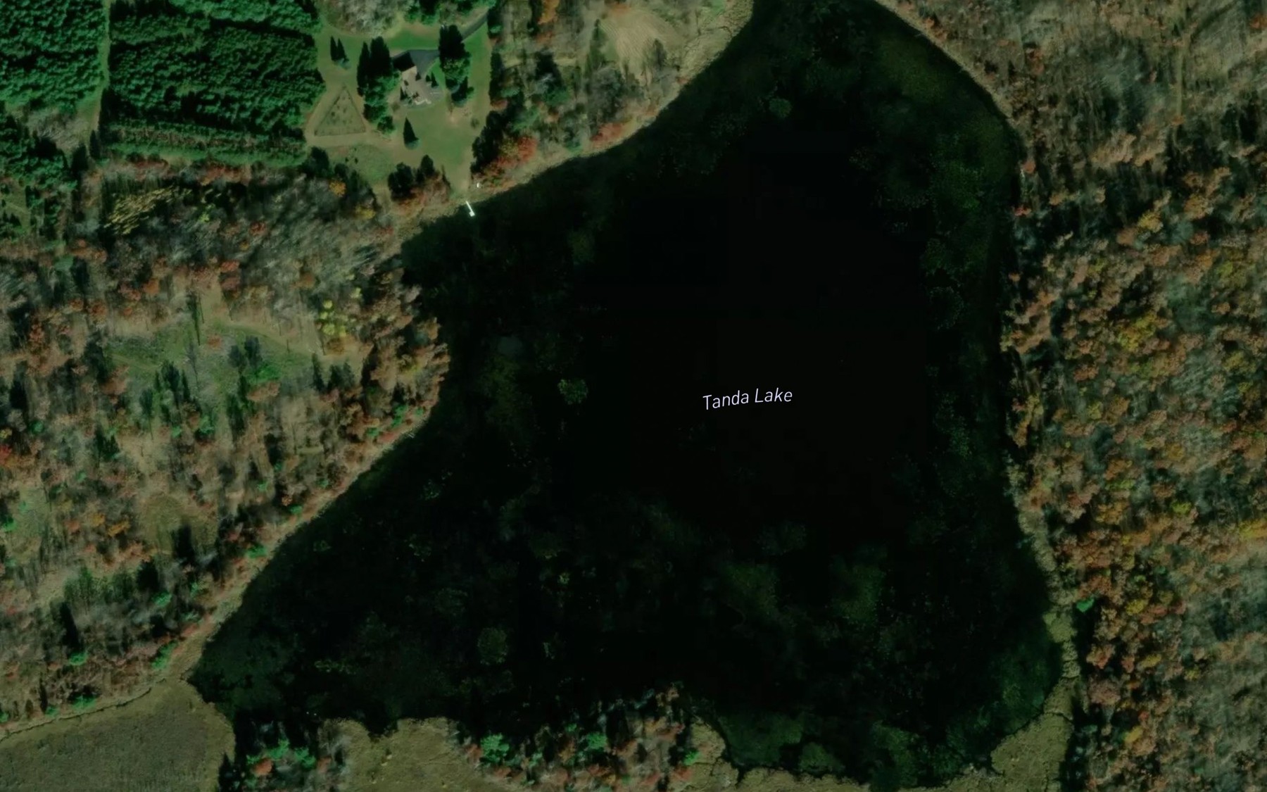 Satellite map of the Tanda Lake