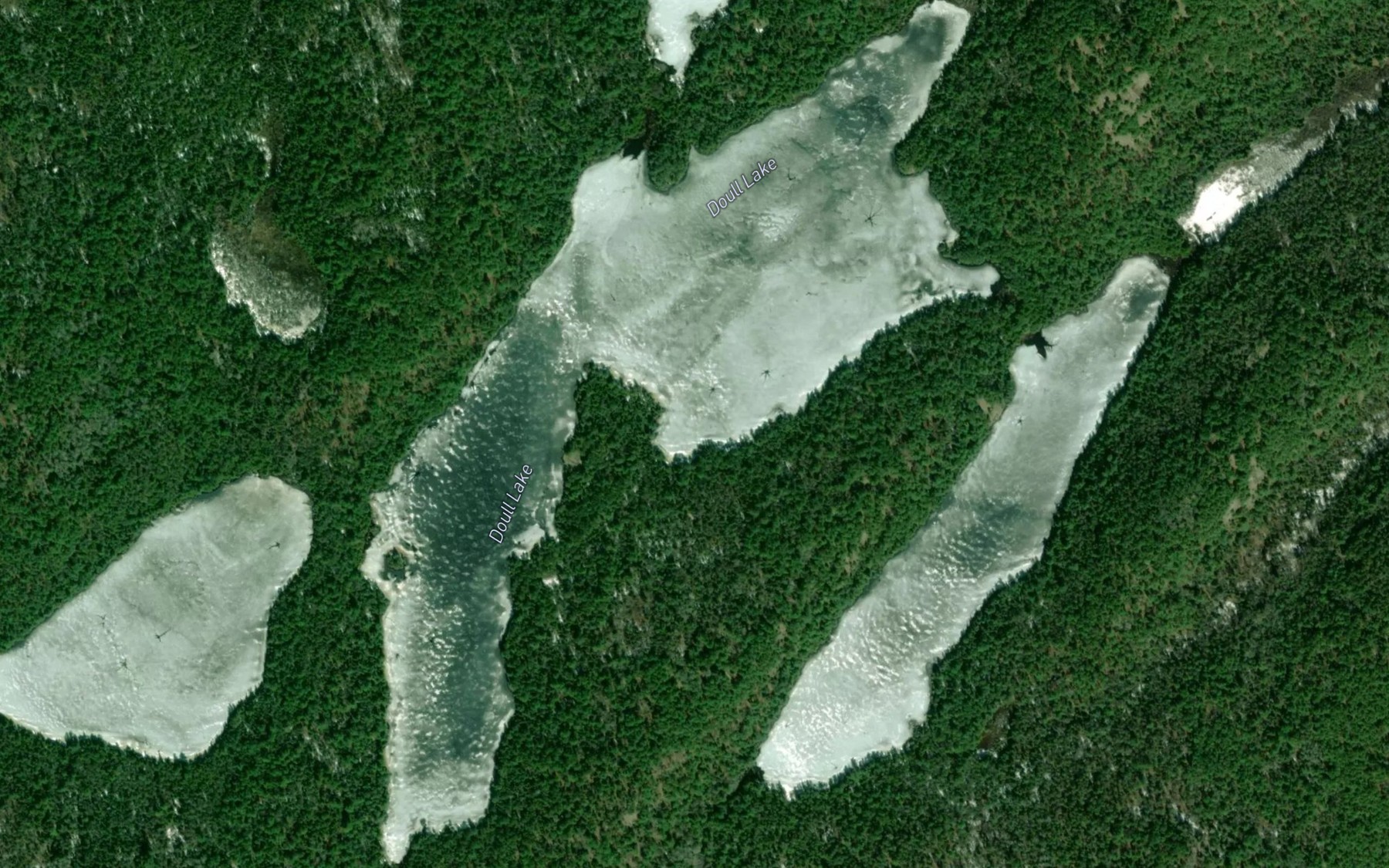 Satellite map of the Doull Lake