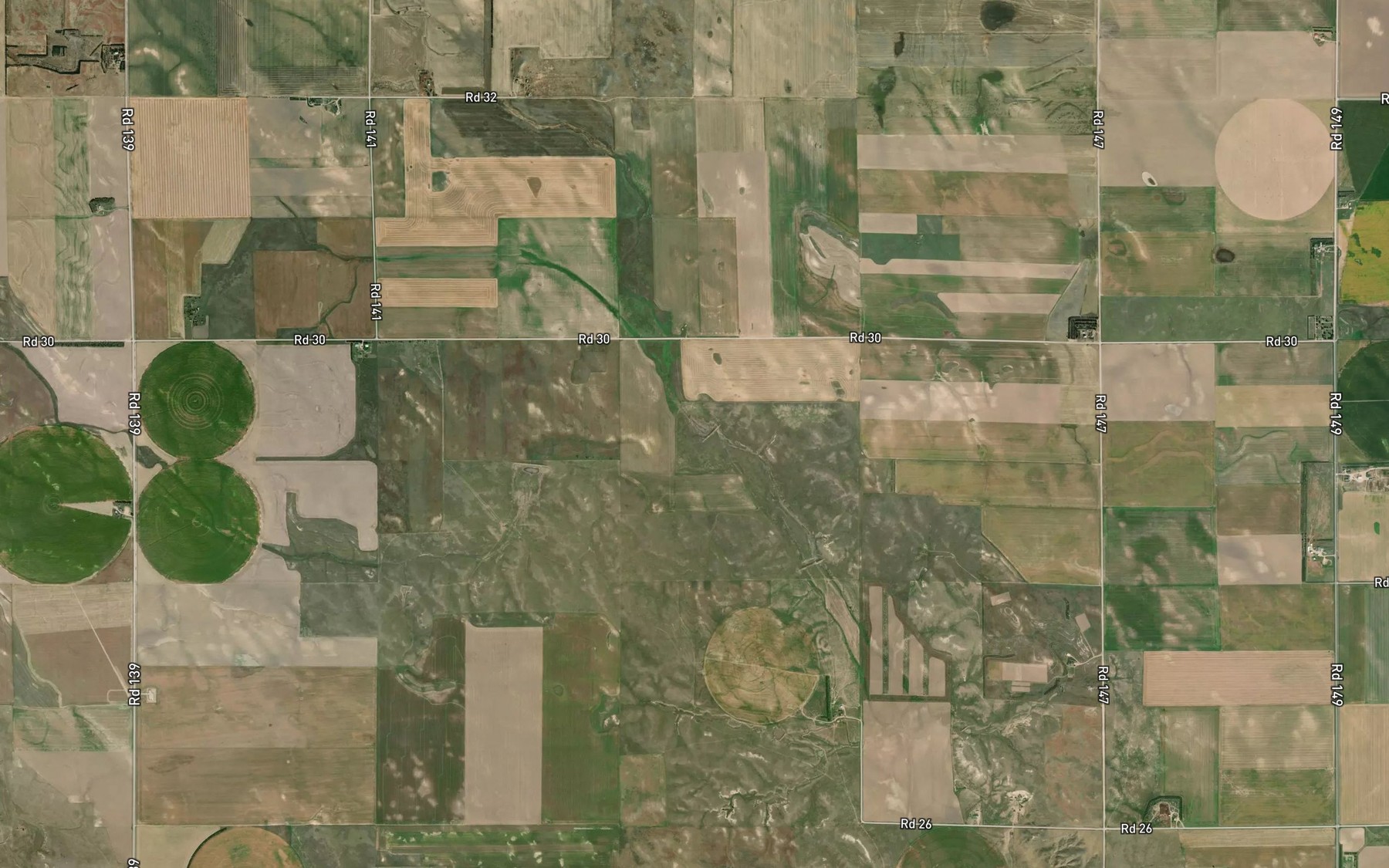 Satellite map of the Deford Reservoir