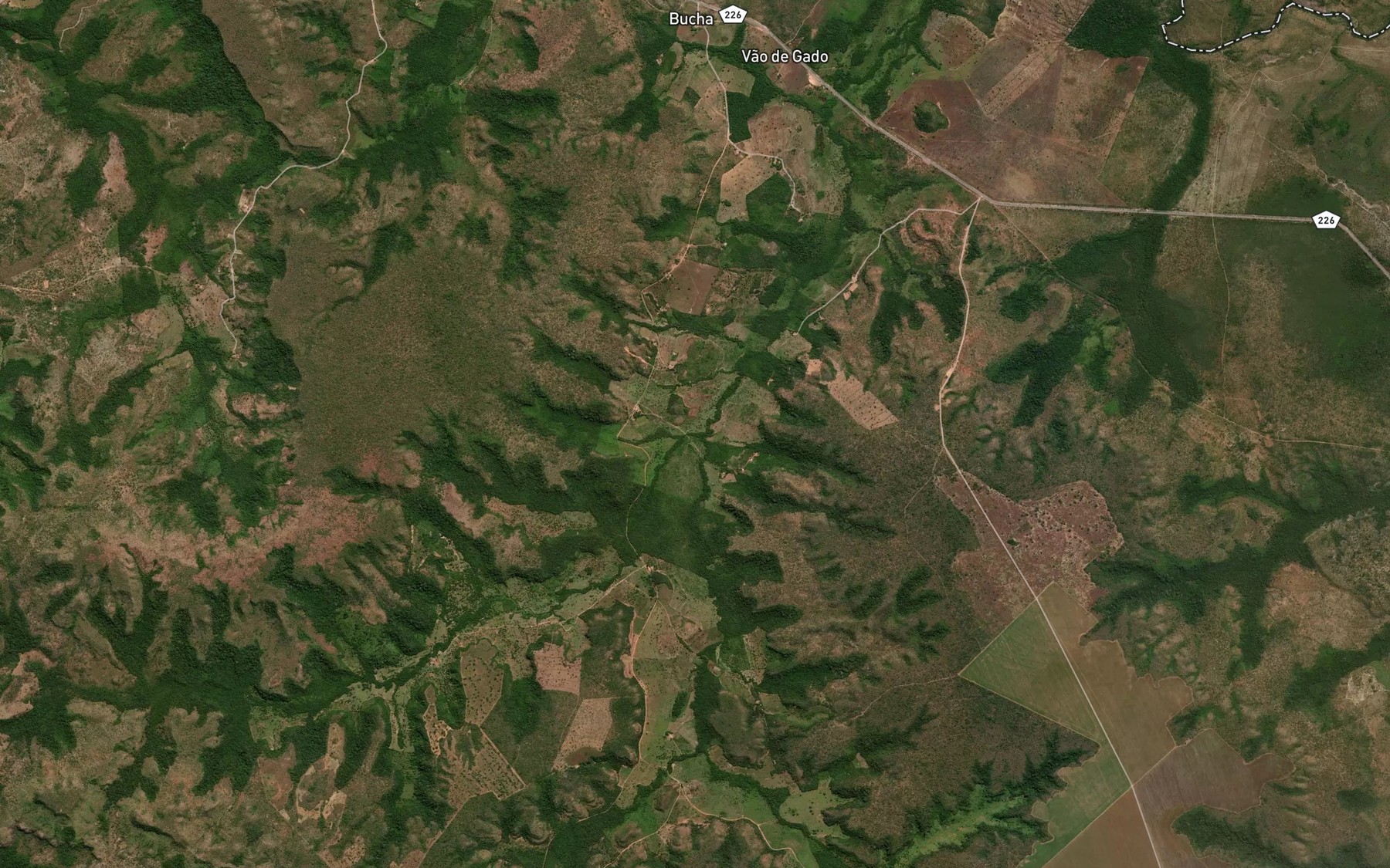 Satellite map of the Corrego da Mata