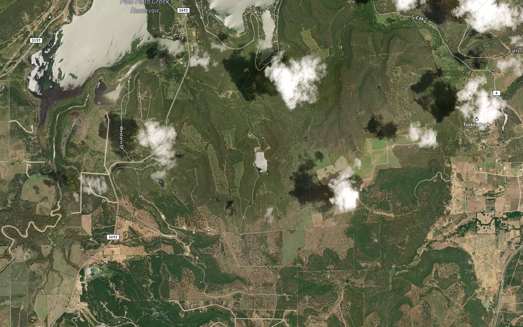 Satellite map of the Waddell Ranch Lake Number 3