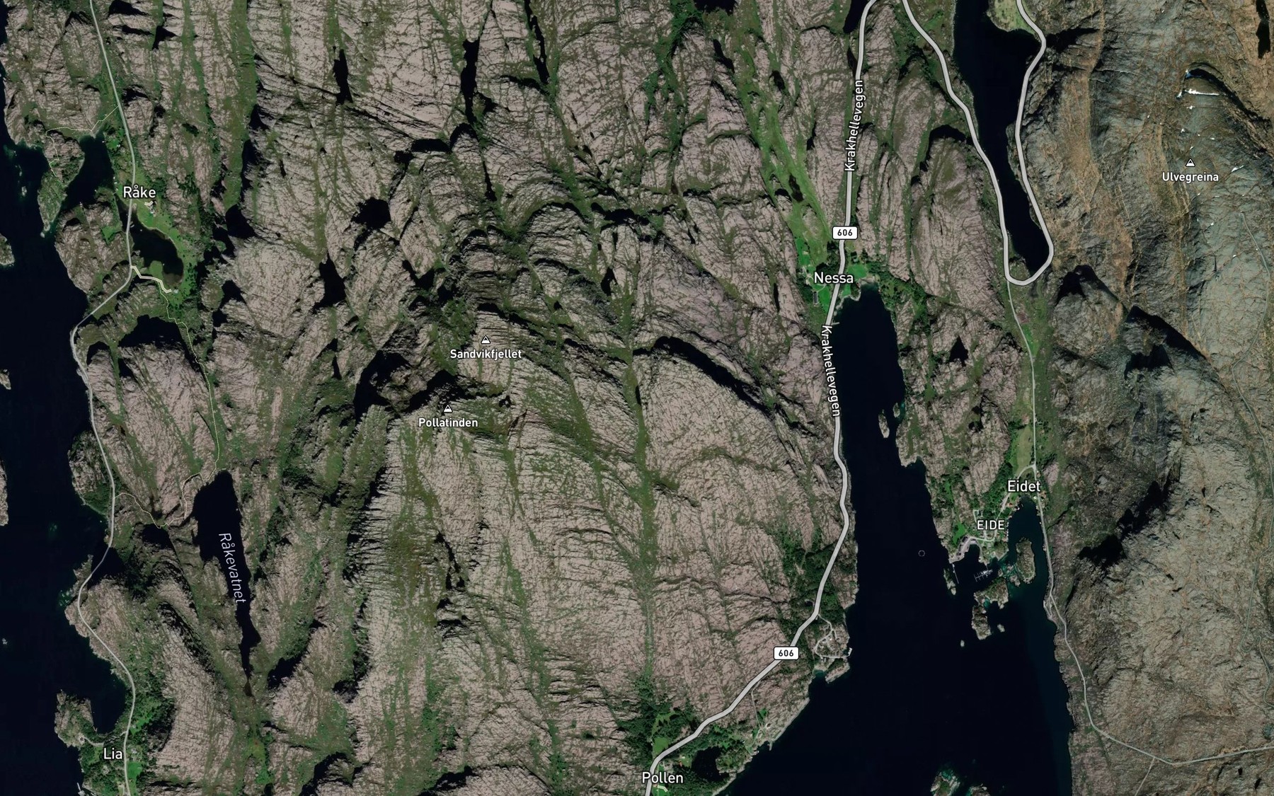 Satellite map of the Hestegardsvatnet