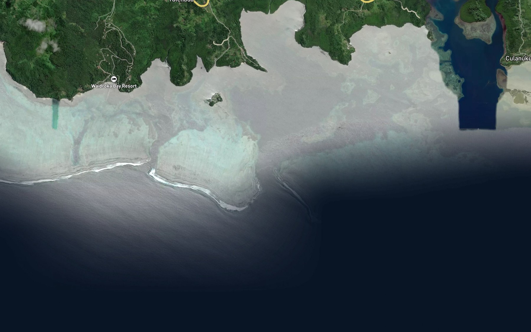 Satellite map of the Yarawa Passage