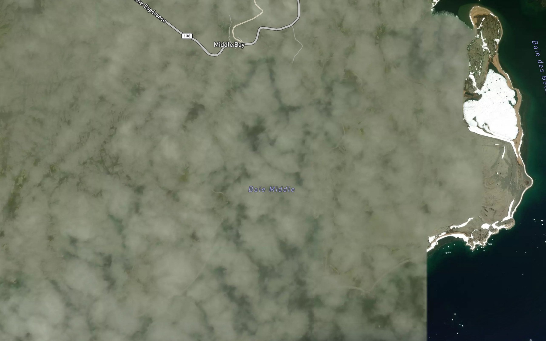 Satellite map of the Baie Middle