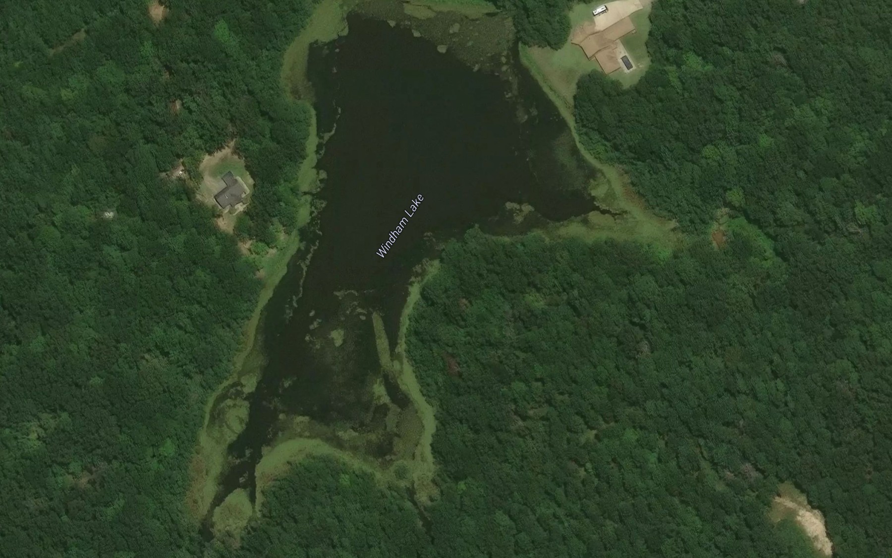 Satellite map of the Windham Lake