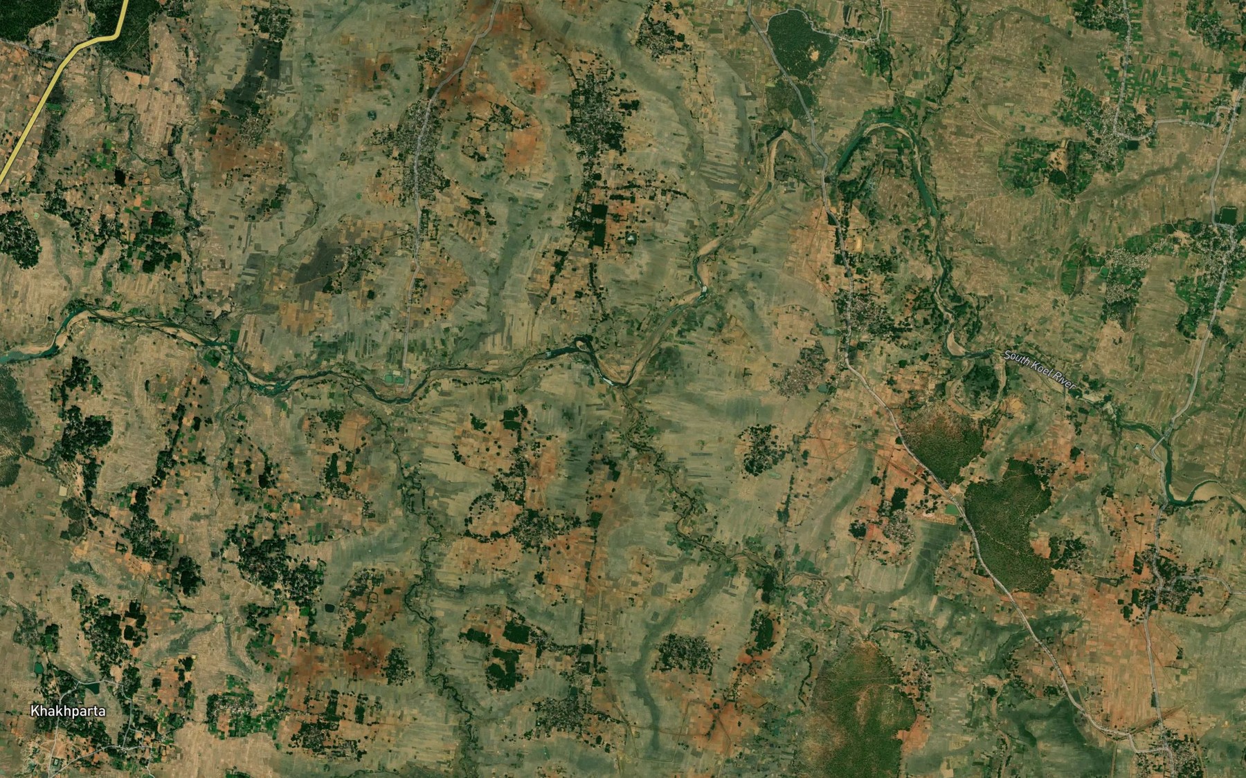Satellite map of the Nandni Nadi
