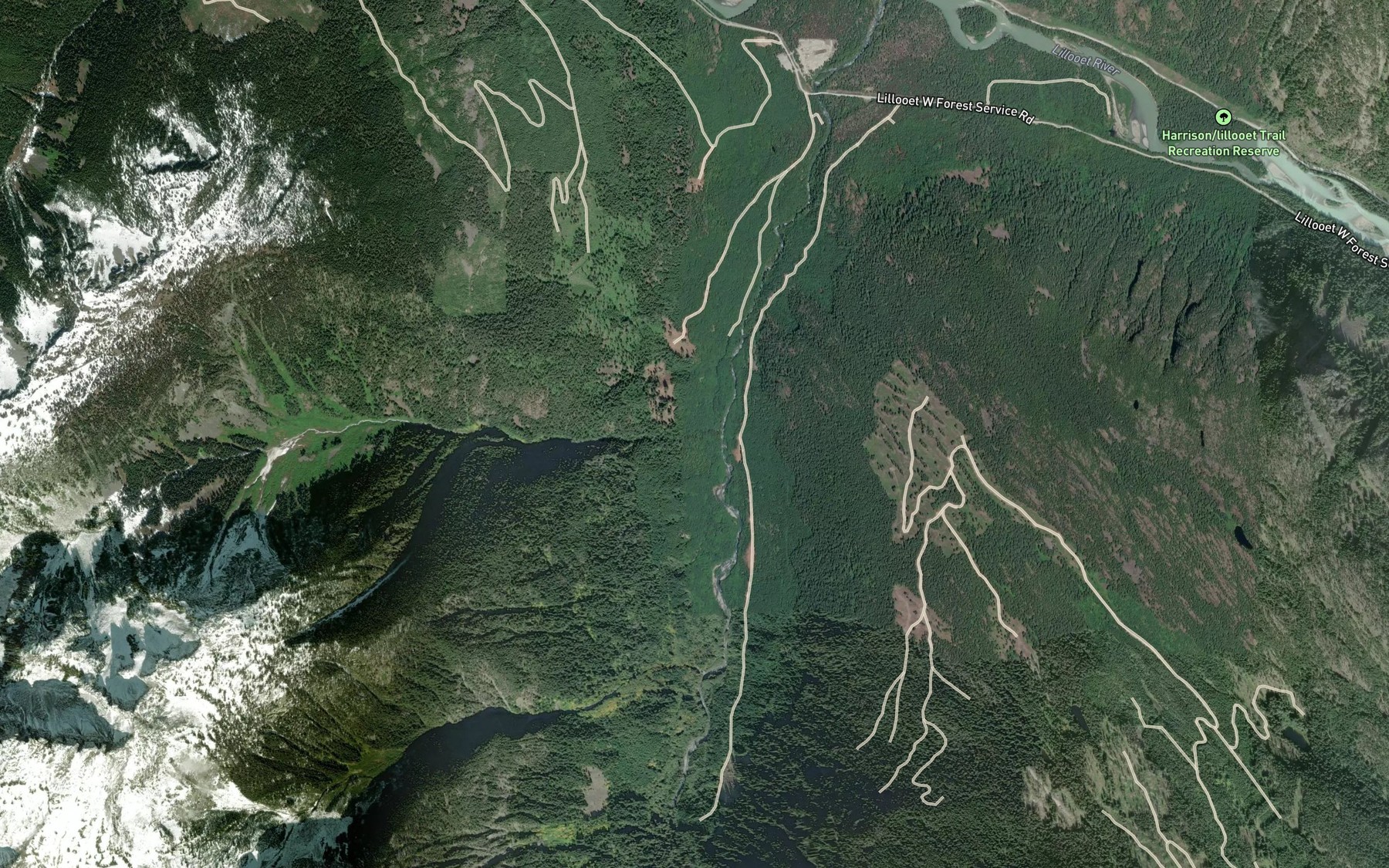 Satellite map of the Gauguin Creek