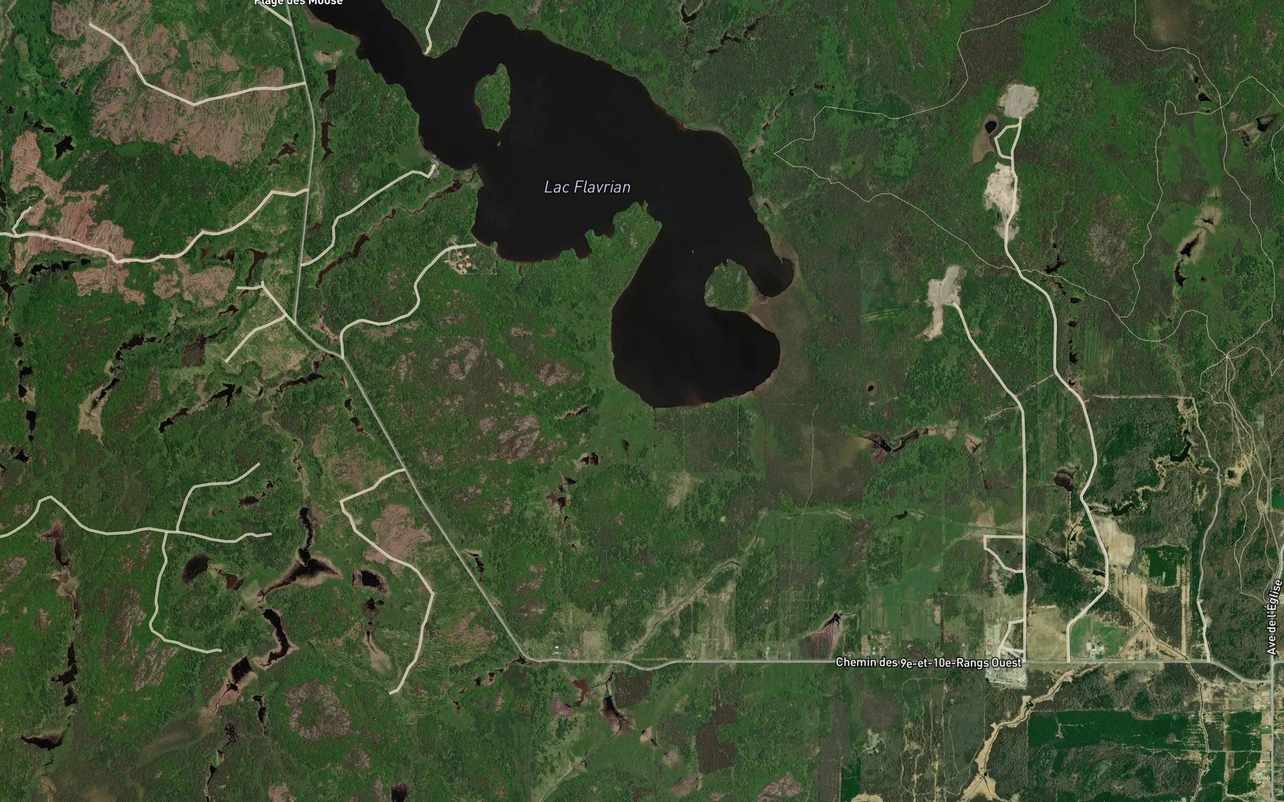Satellite map of the Cours d'eau Lapointe