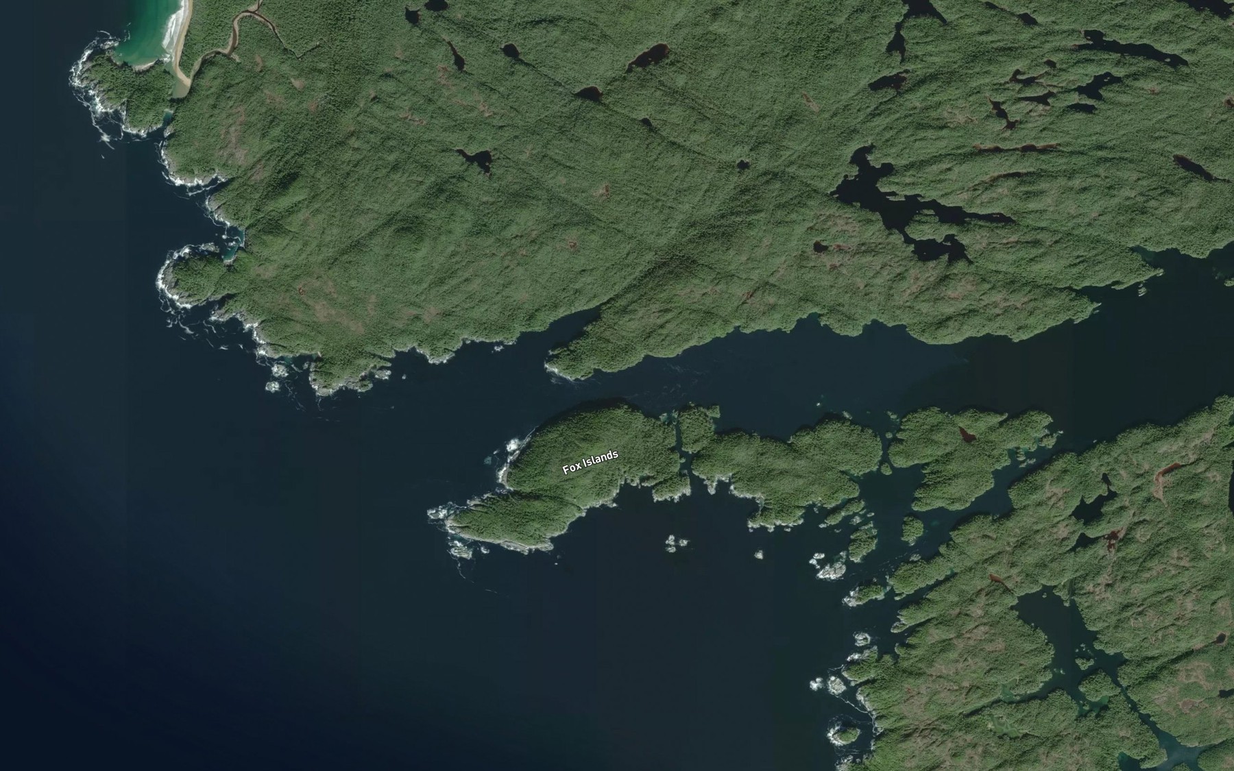 Satellite map of the Outer Narrows