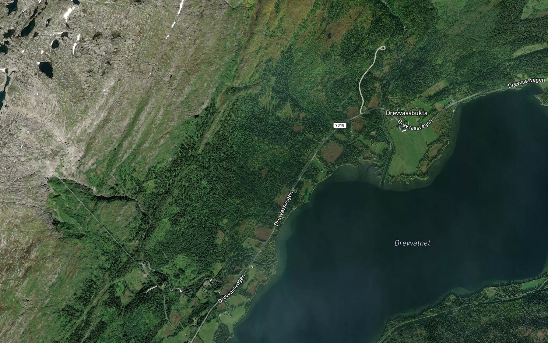 Satellite map of the Rognnesbekken