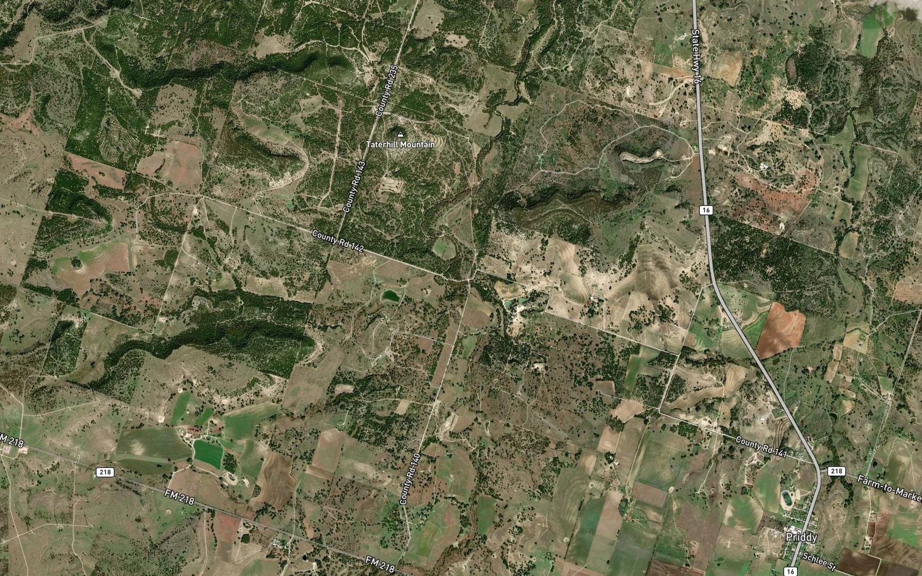 Satellite map of the Stewart Branch
