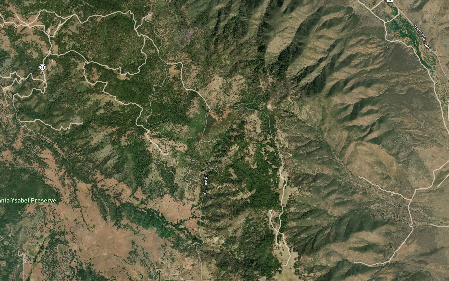 Satellite map of the Ironside Spring
