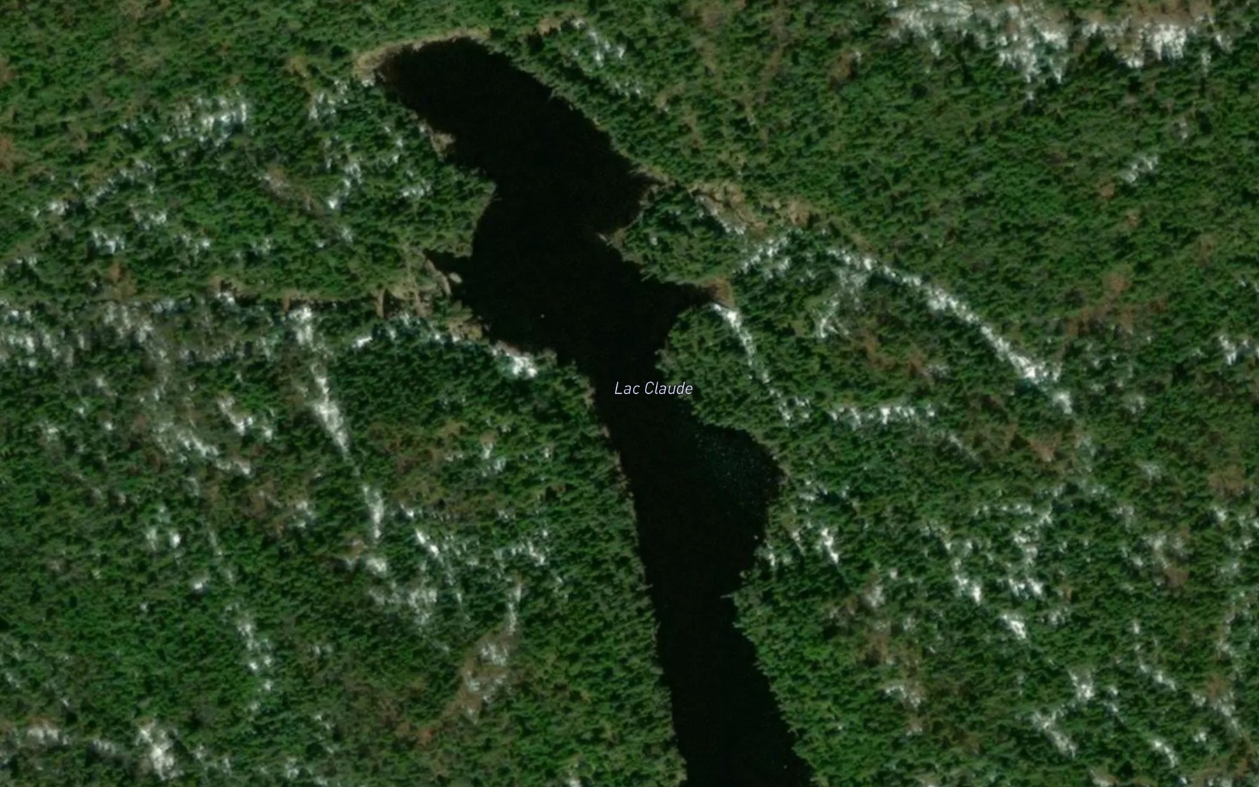 Satellite map of the Lac Claude