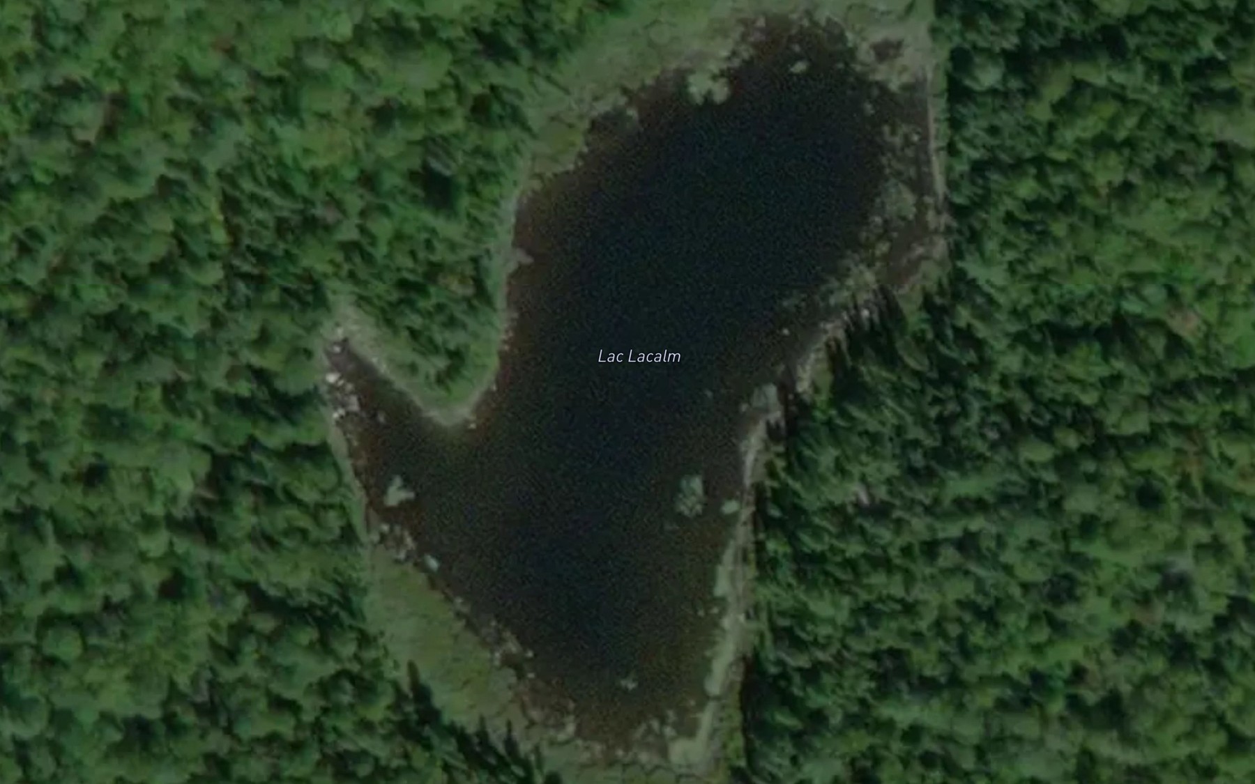 Satellite map of the Lac Lacalm