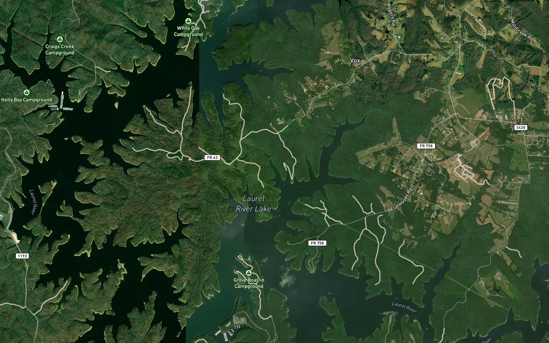 Satellite map of the Spot 8