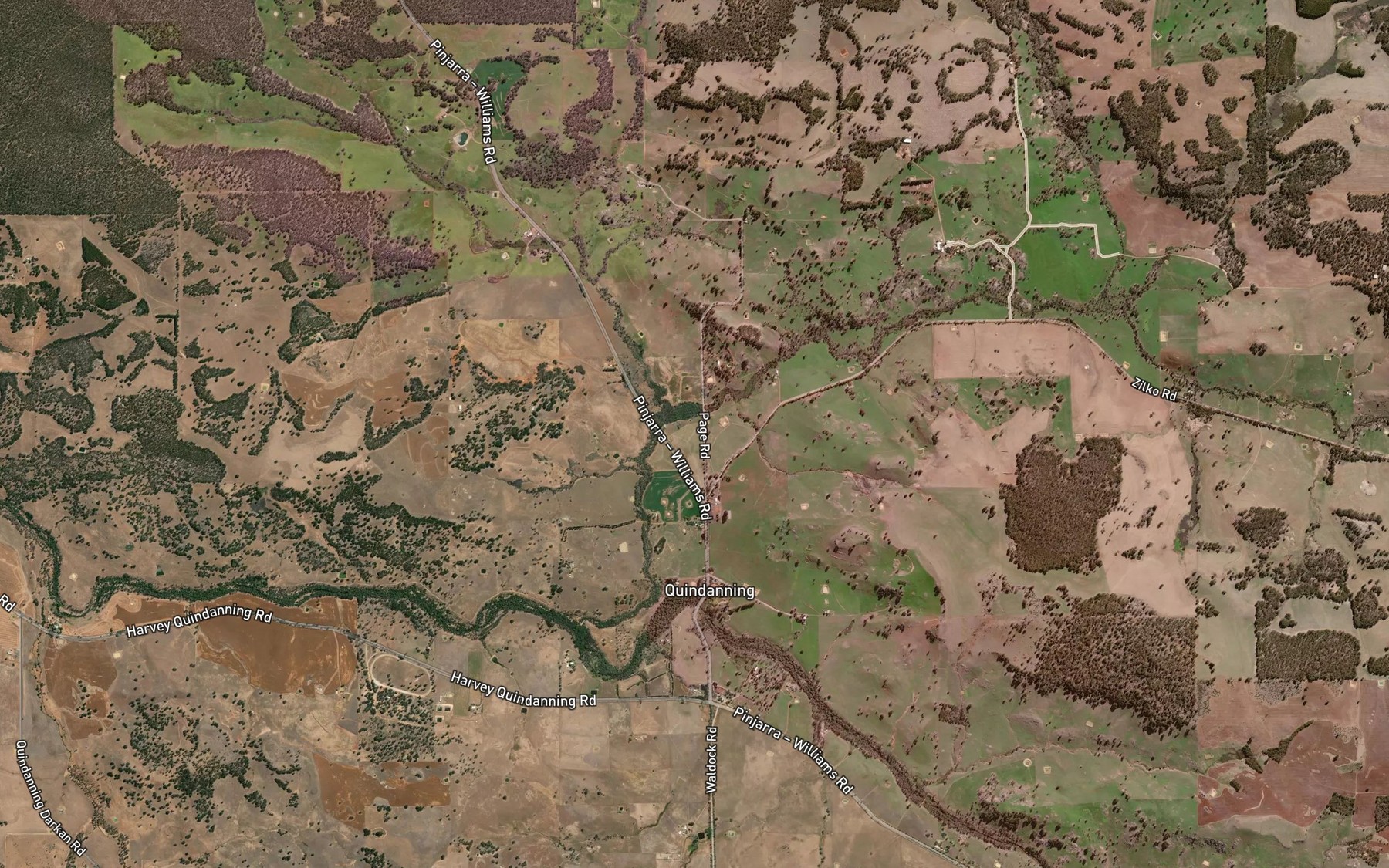 Satellite map of the Warrening Brook