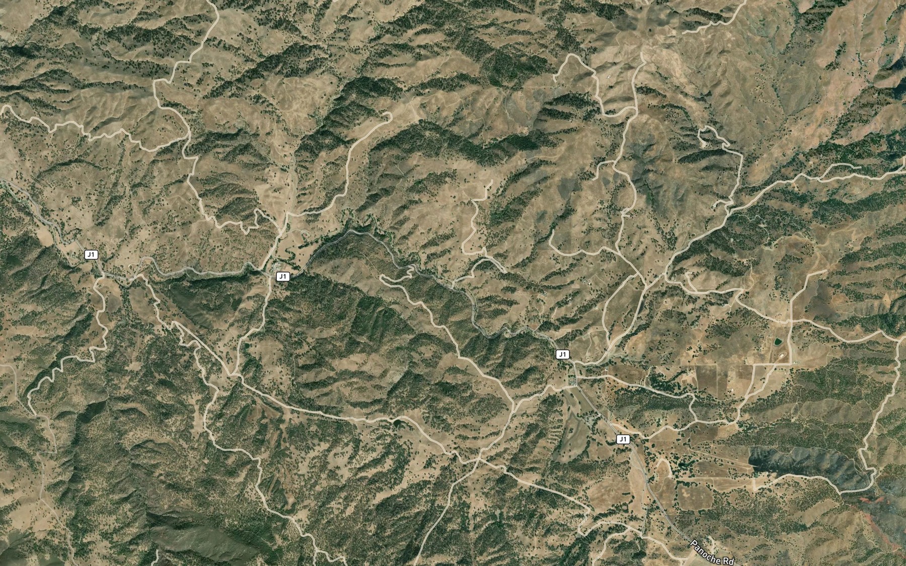Satellite map of the Willow Spring Creek