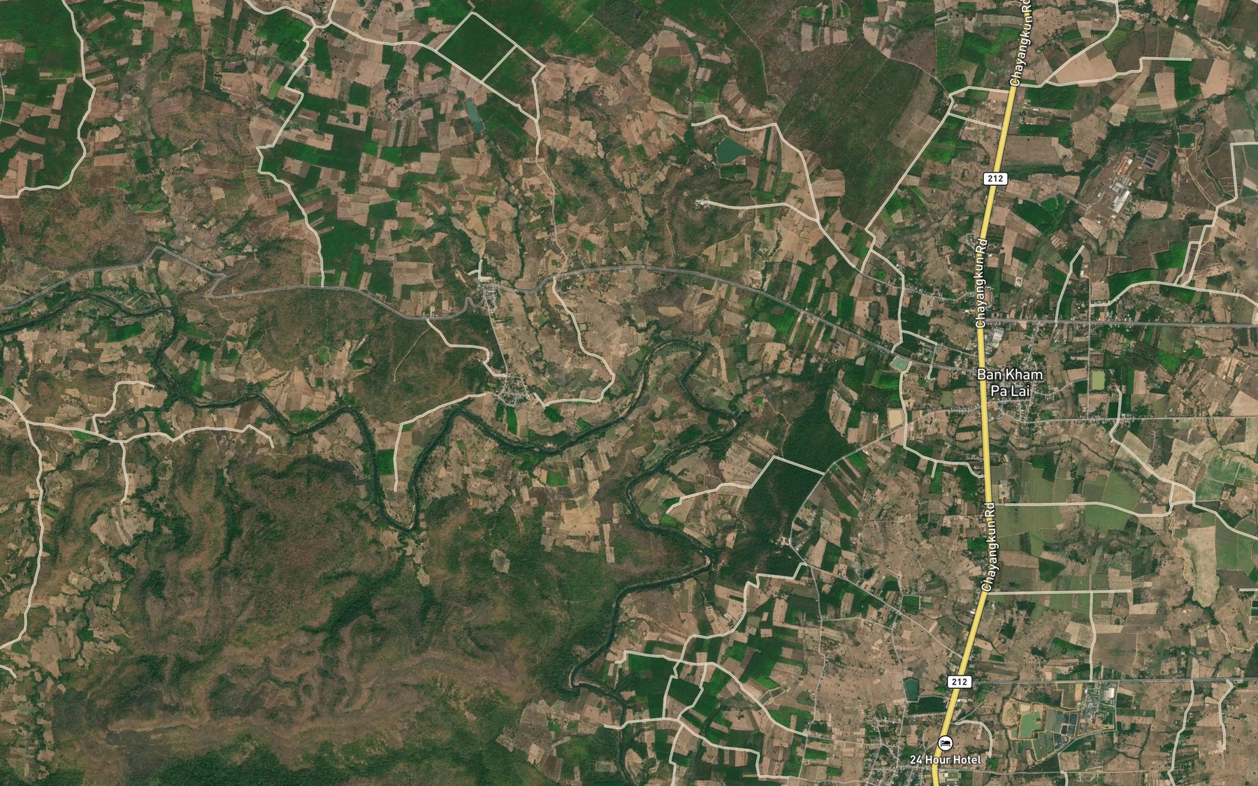 Satellite map of the Huai Kham Yai