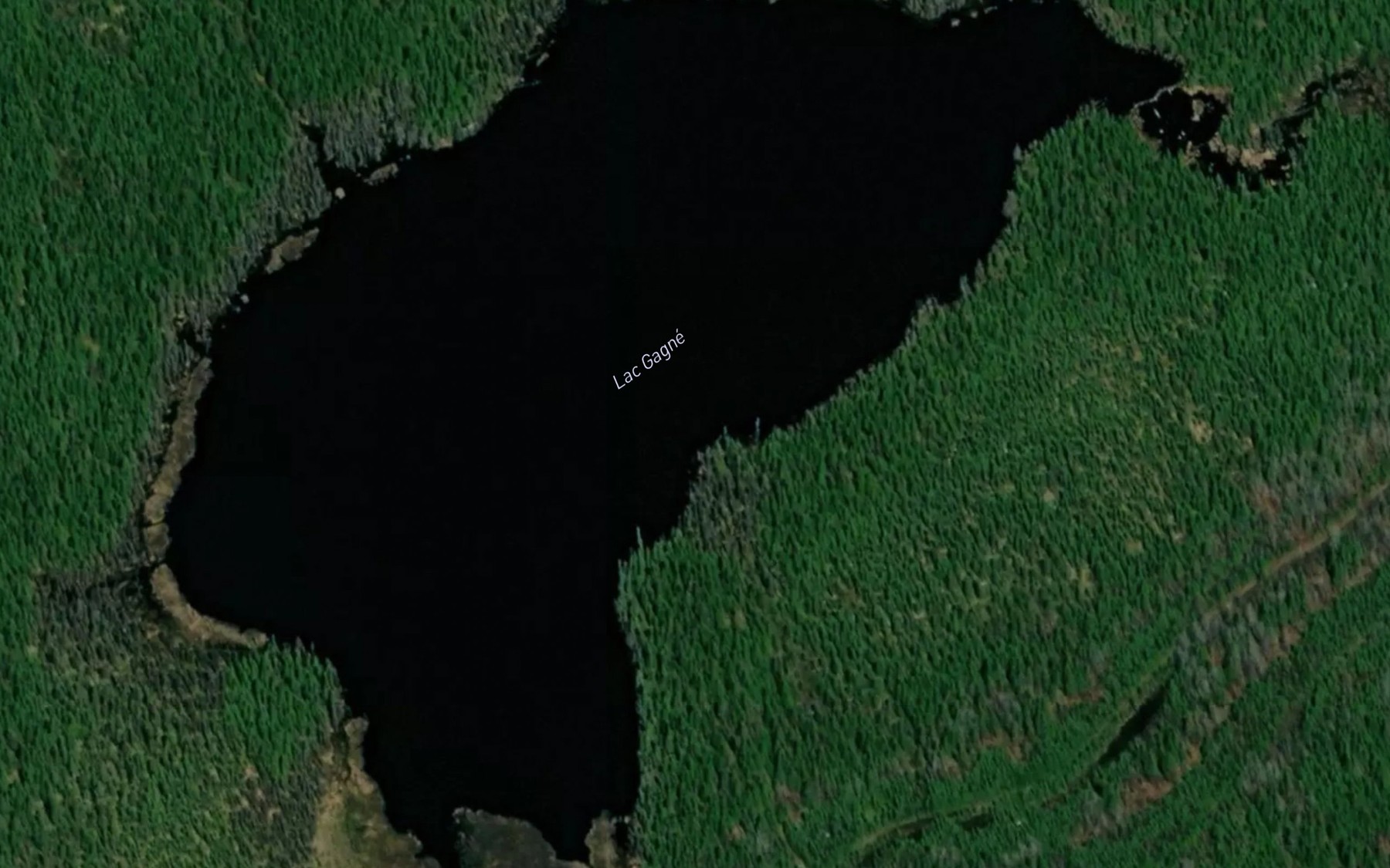 Satellite map of the Lac Gagne