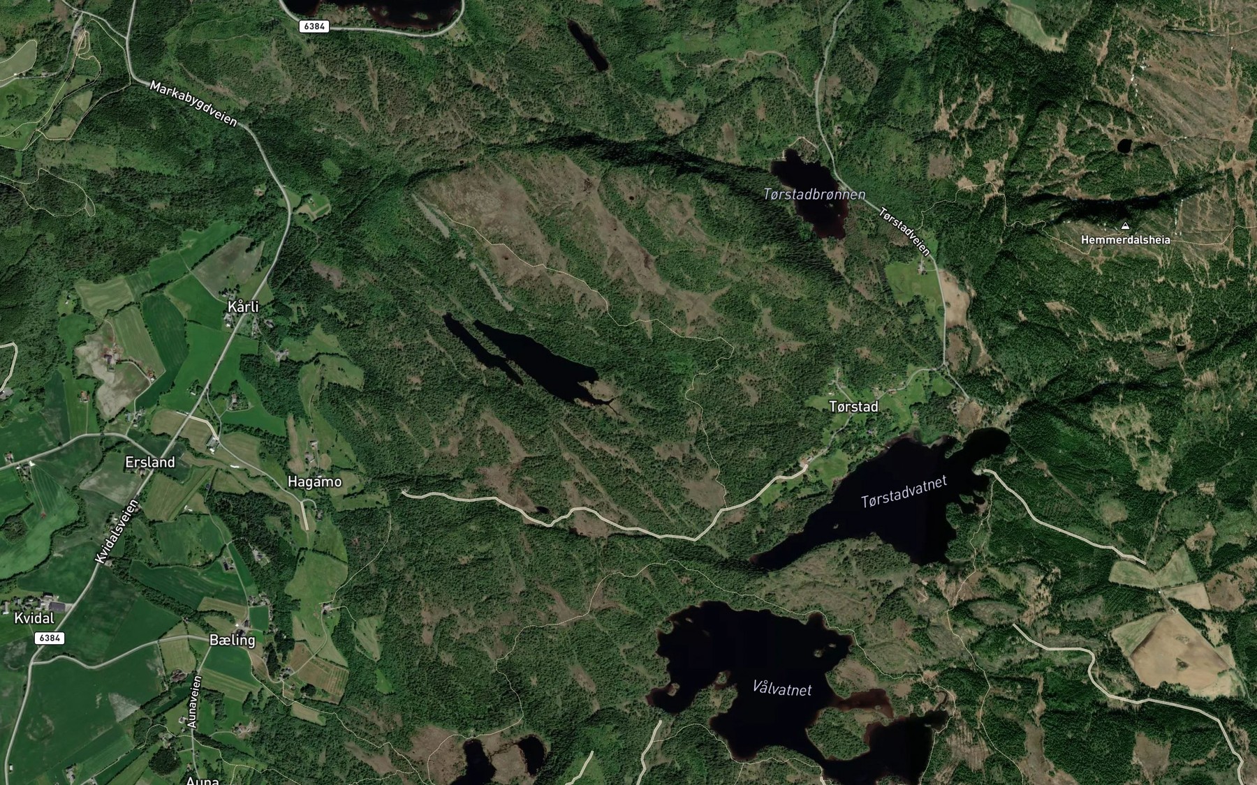 Satellite map of the Brunnslibekken