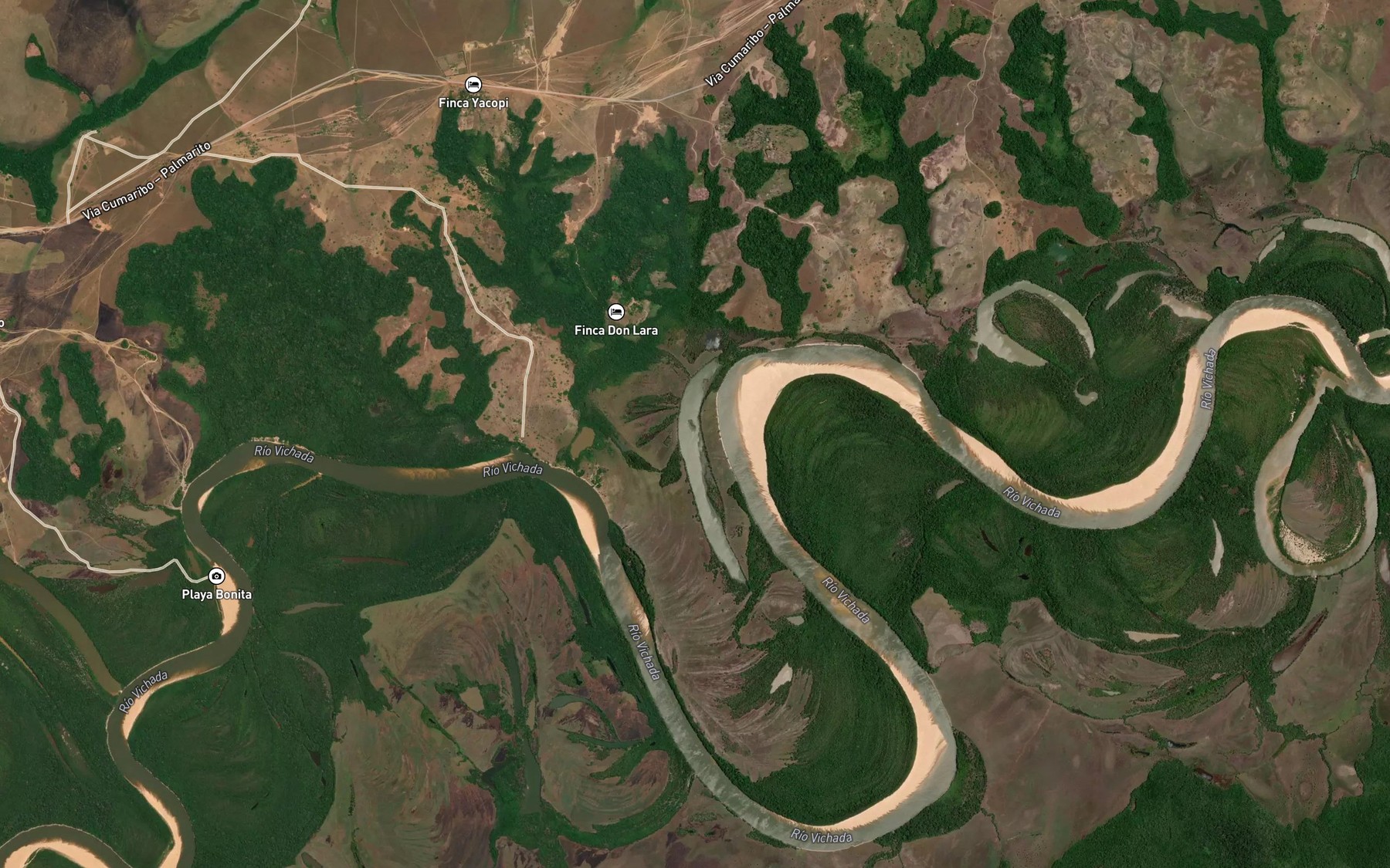Satellite map of the Laguna Varavaca