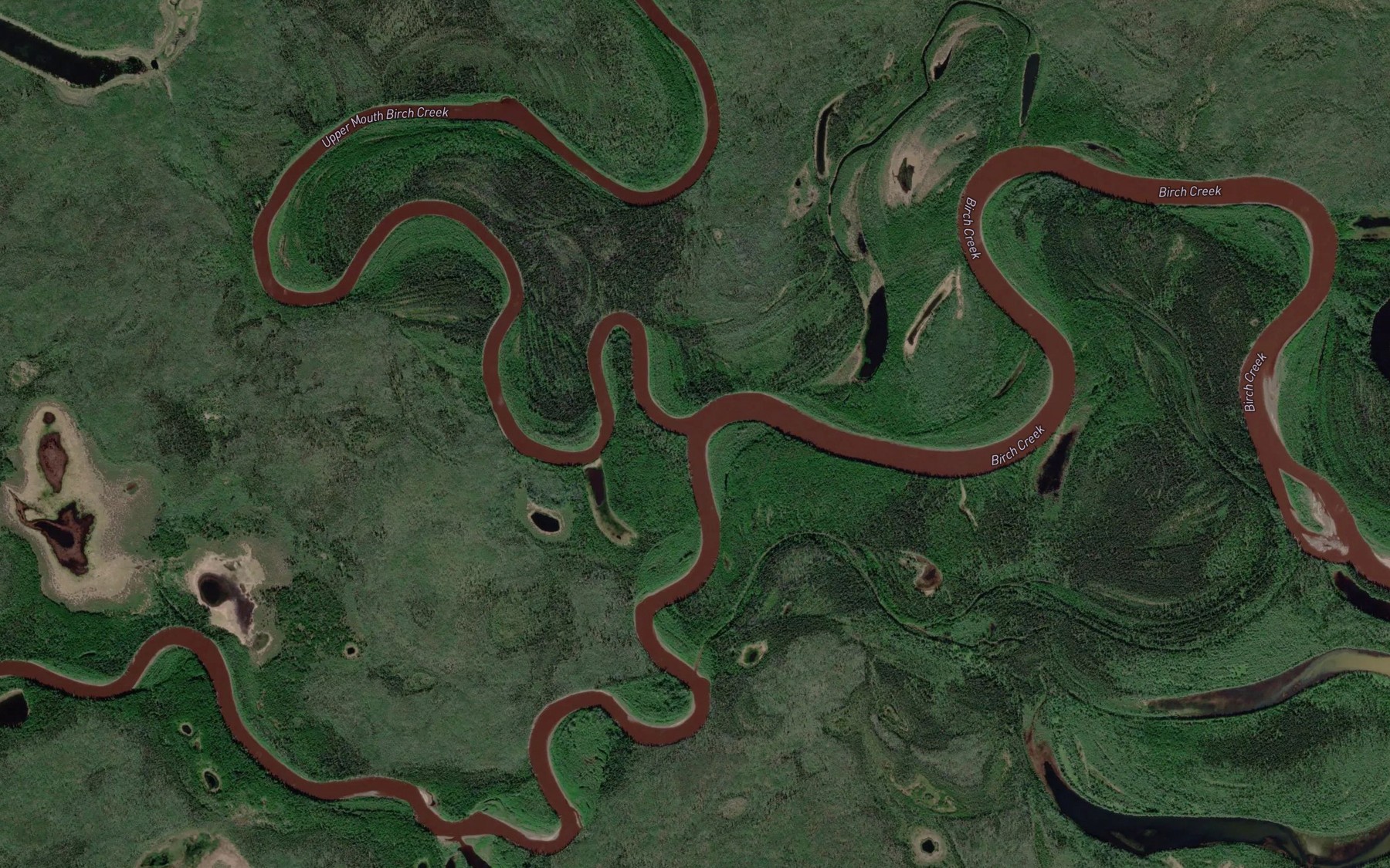 Satellite map of the Birch Creek