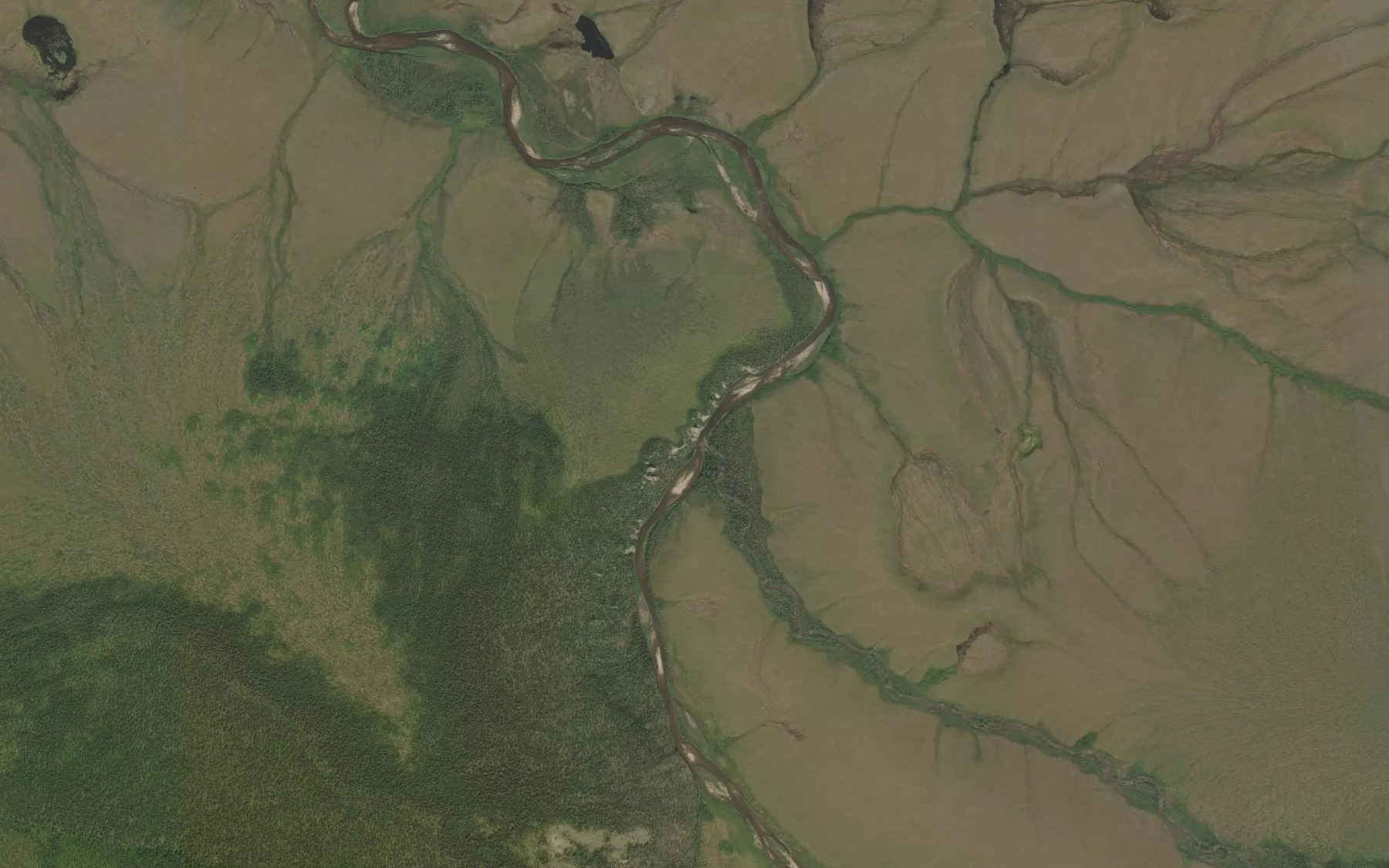 Satellite map of the Dry Canyon Creek