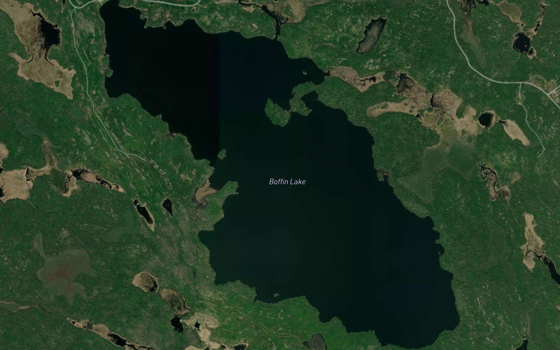 Satellite map of the Boffin Lake