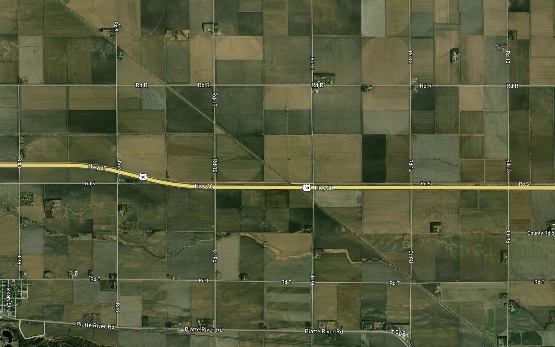 Satellite map of the Central Cutoff Ditch