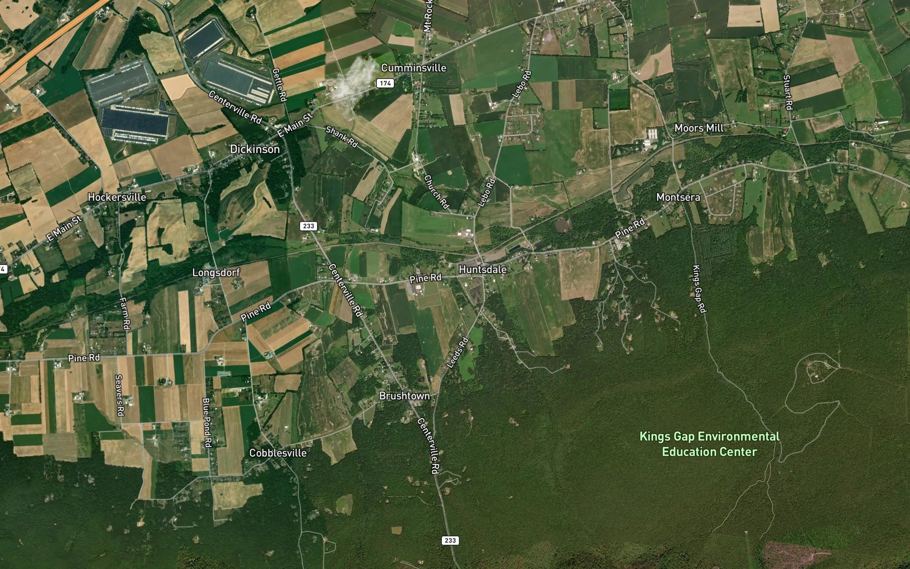 Satellite map of the Bucher Spring