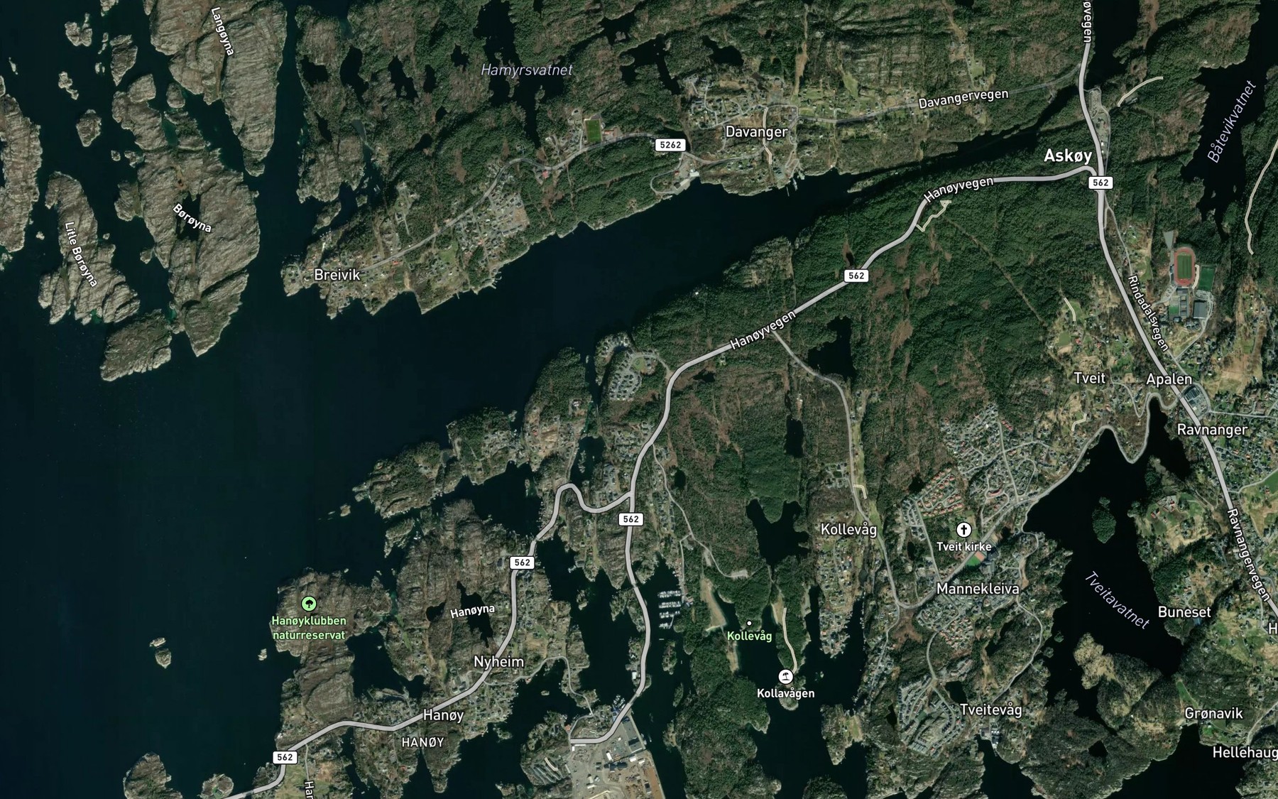 Satellite map of the Brekketjorna