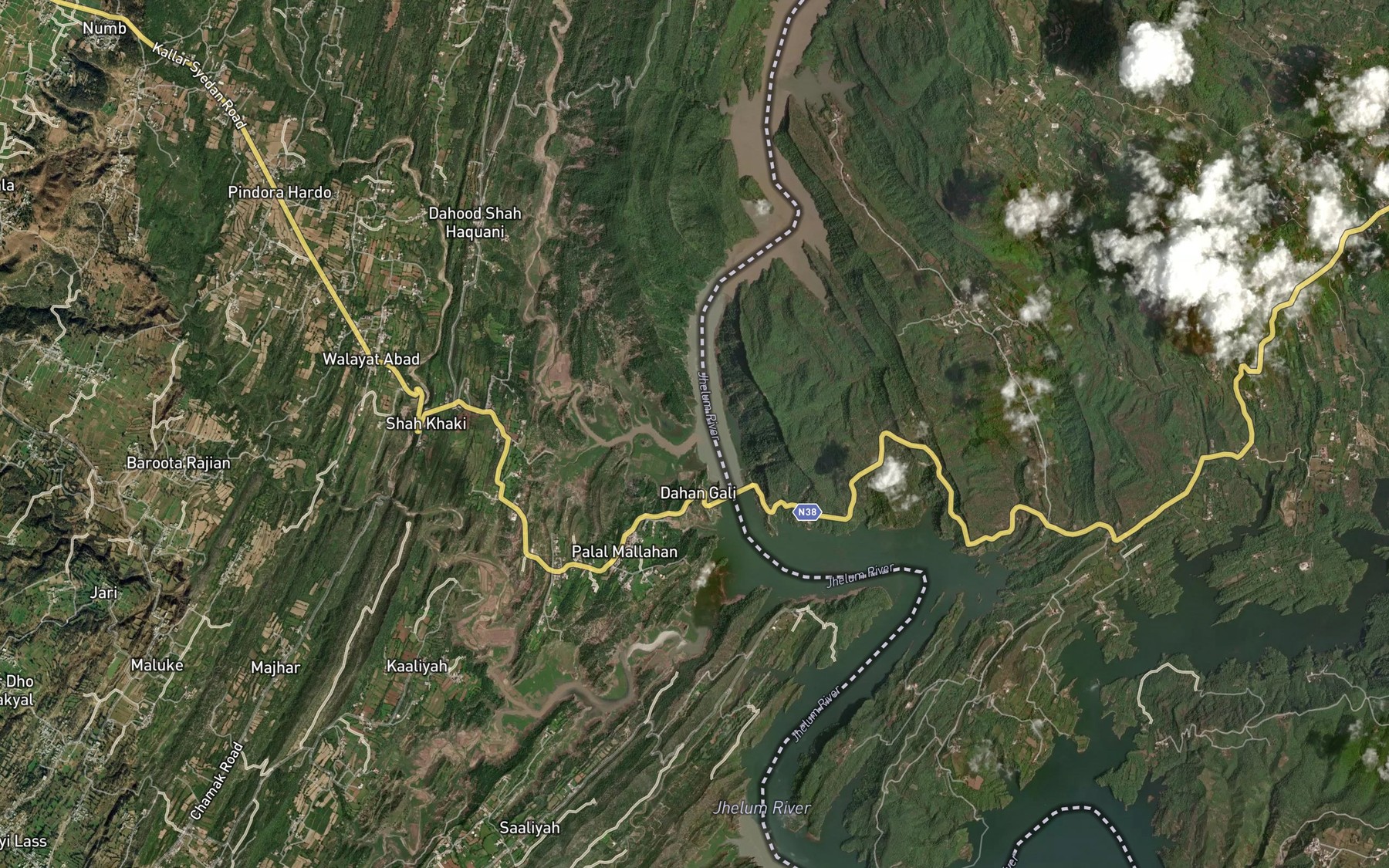 Satellite map of the Khad Kas
