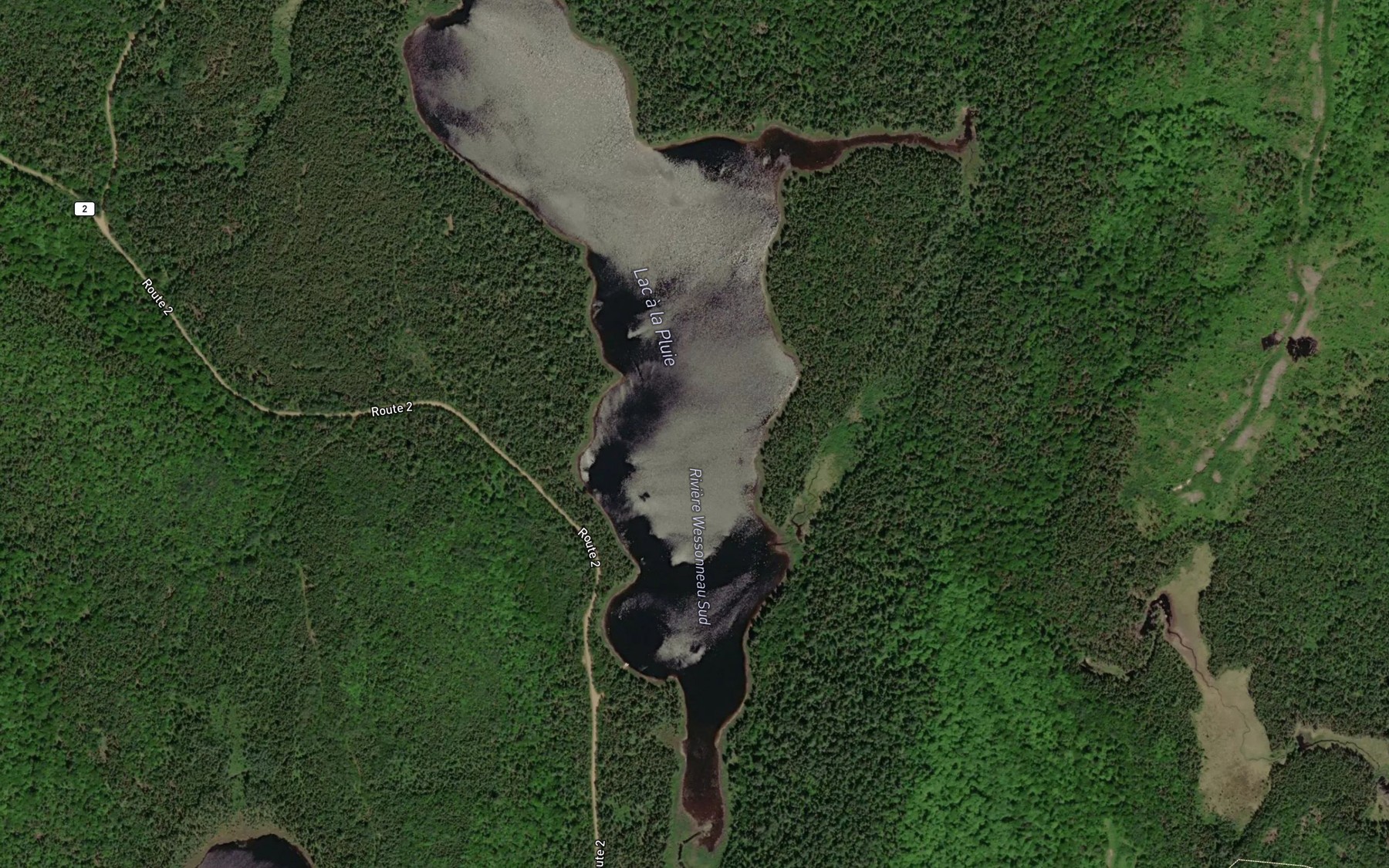 Satellite map of the Lac a la Pluie