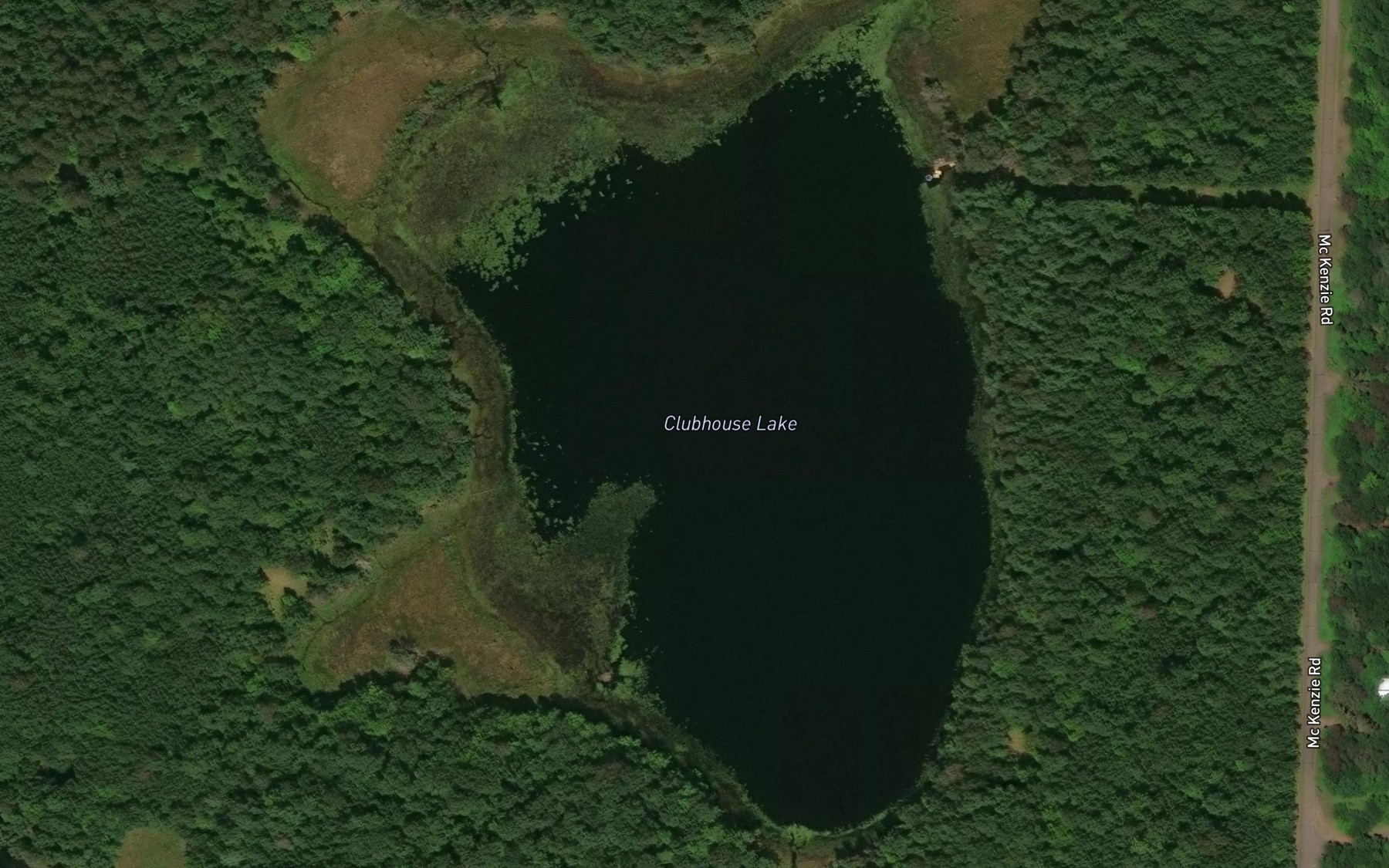 Satellite map of the Clubhouse Lake