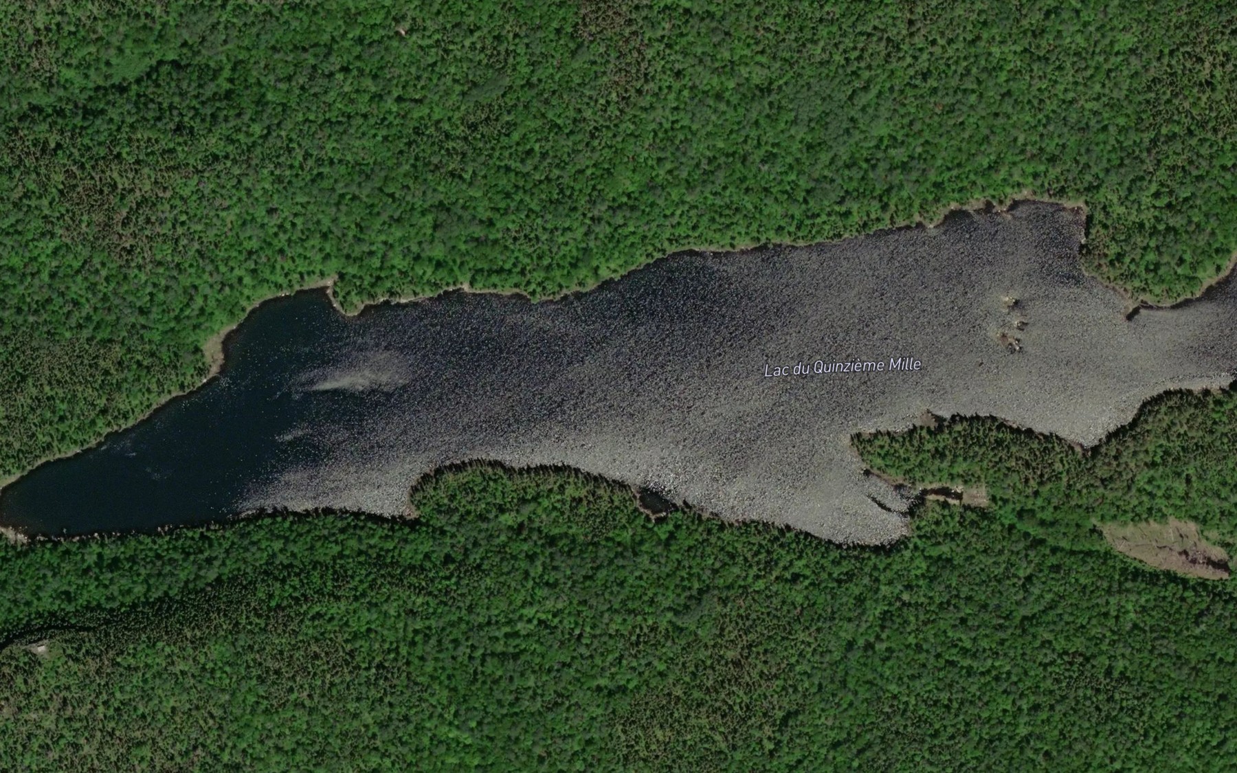 Satellite map of the Lac du Quinzieme Mille
