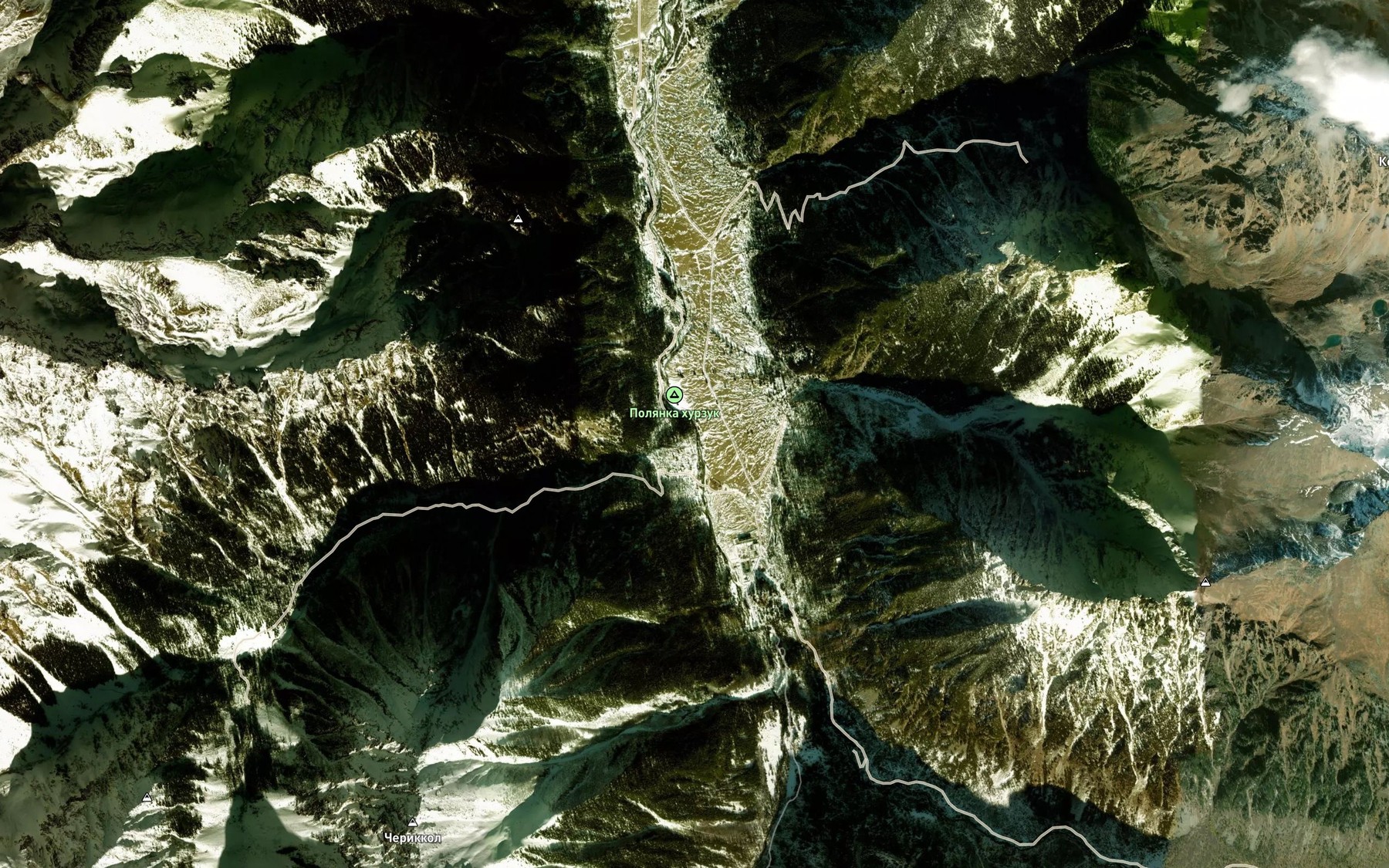 Satellite map of the Garalykol