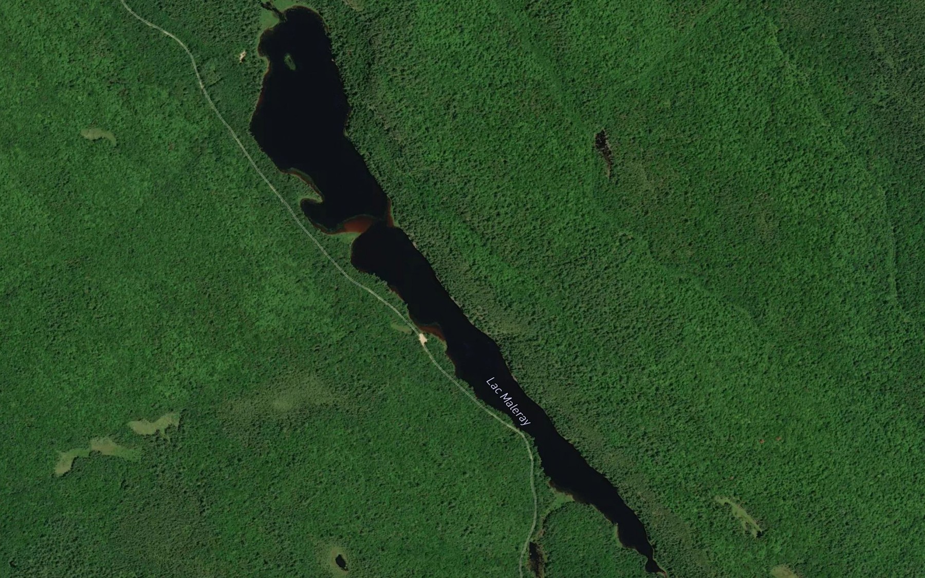 Satellite map of the Lac Maleray