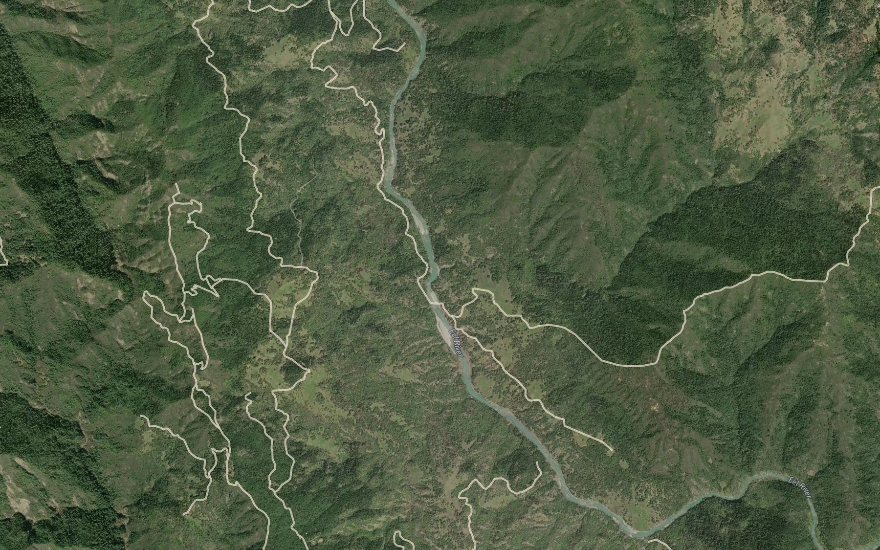 Satellite map of the Fish Creek