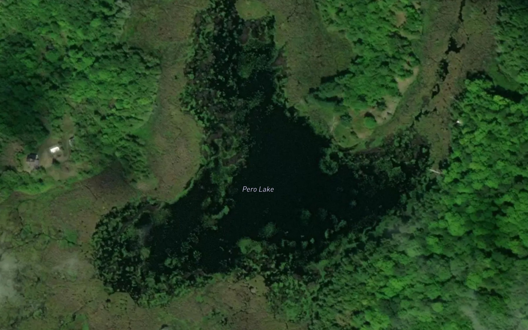 Satellite map of the Pero Lake