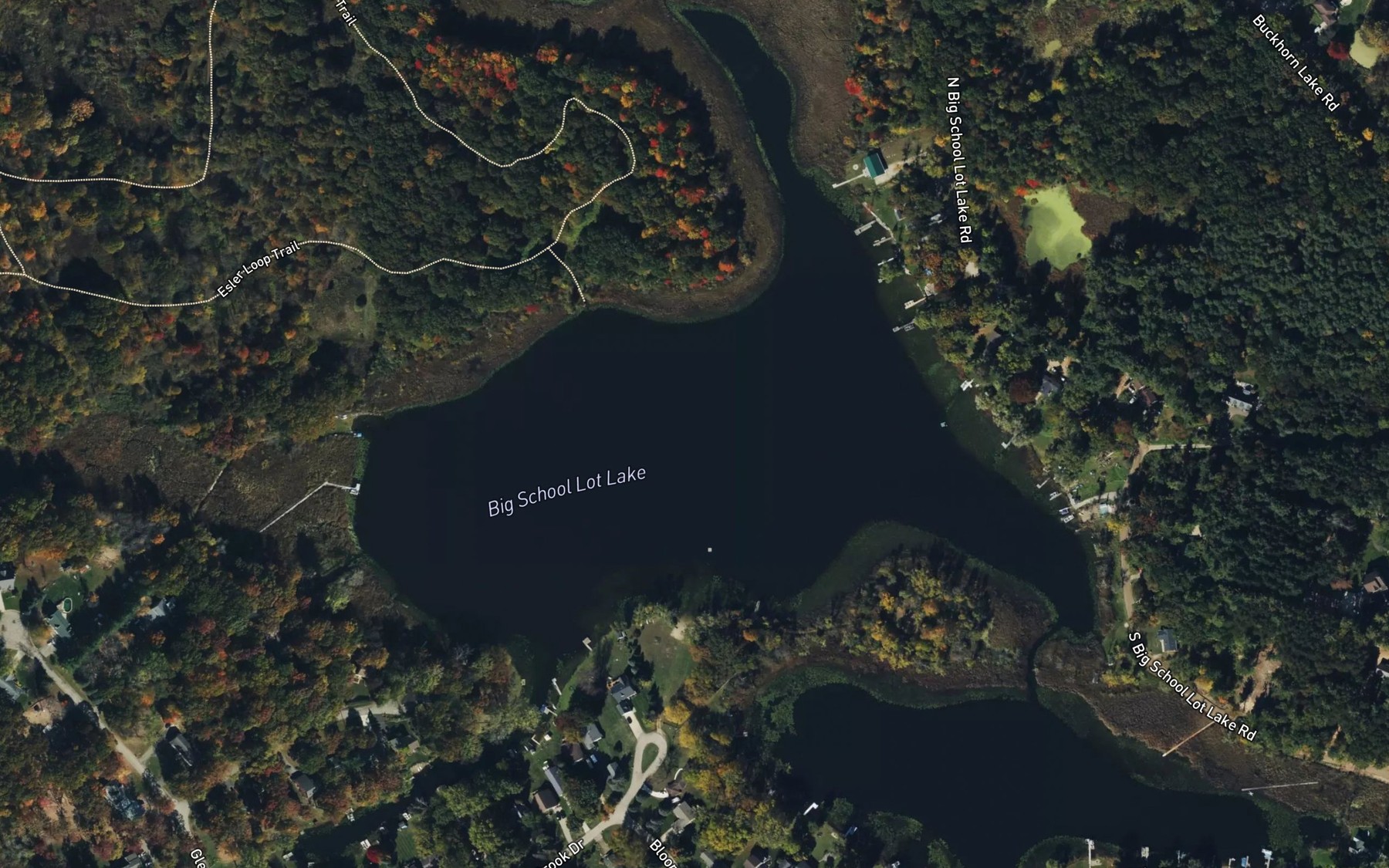 Satellite map of the Big School Lot Lake