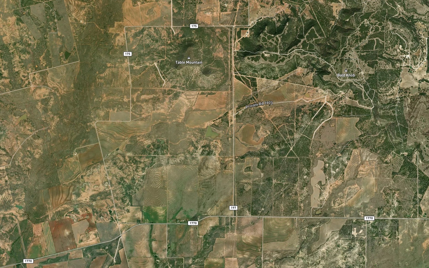 Satellite map of the Billups Lake