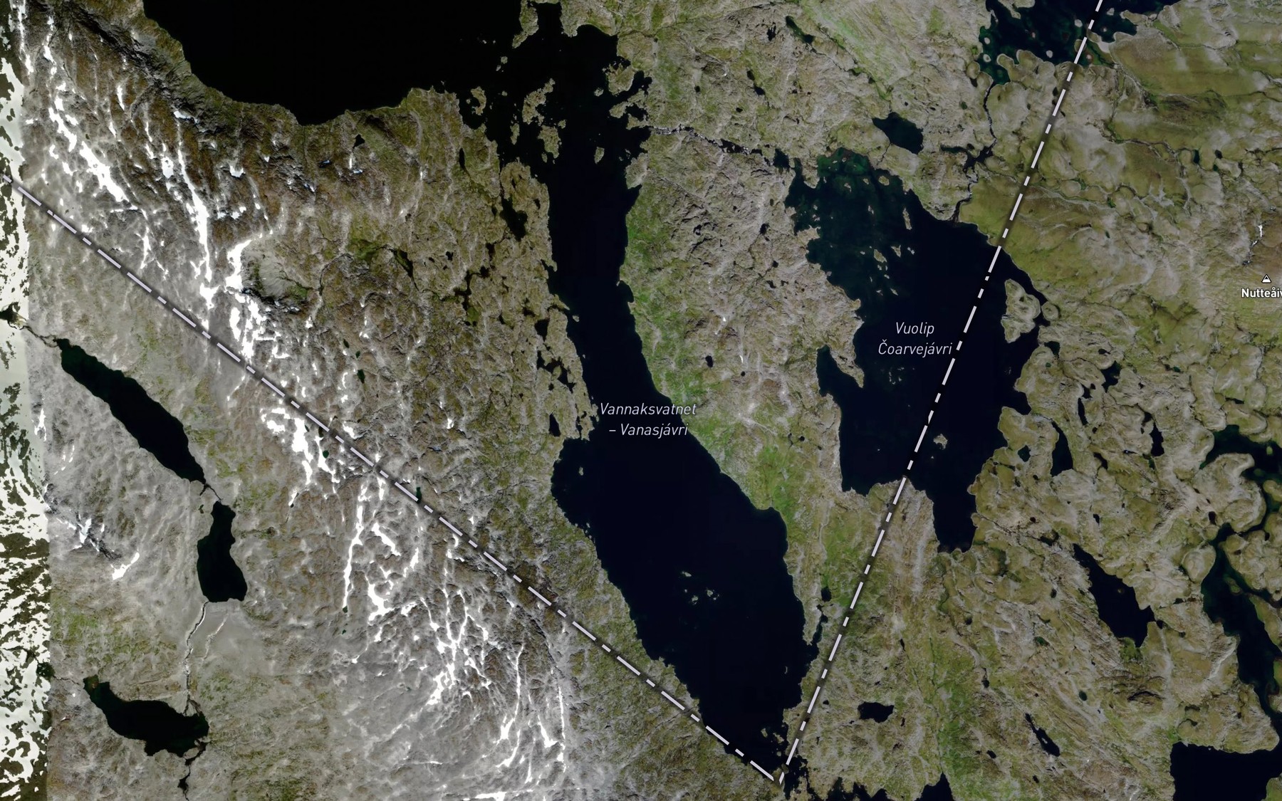 Satellite map of the Vanasjavri
