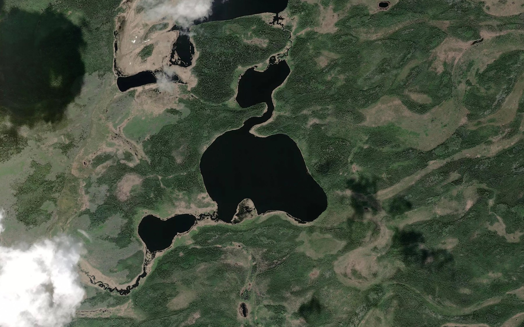 Satellite map of the Marack Lake