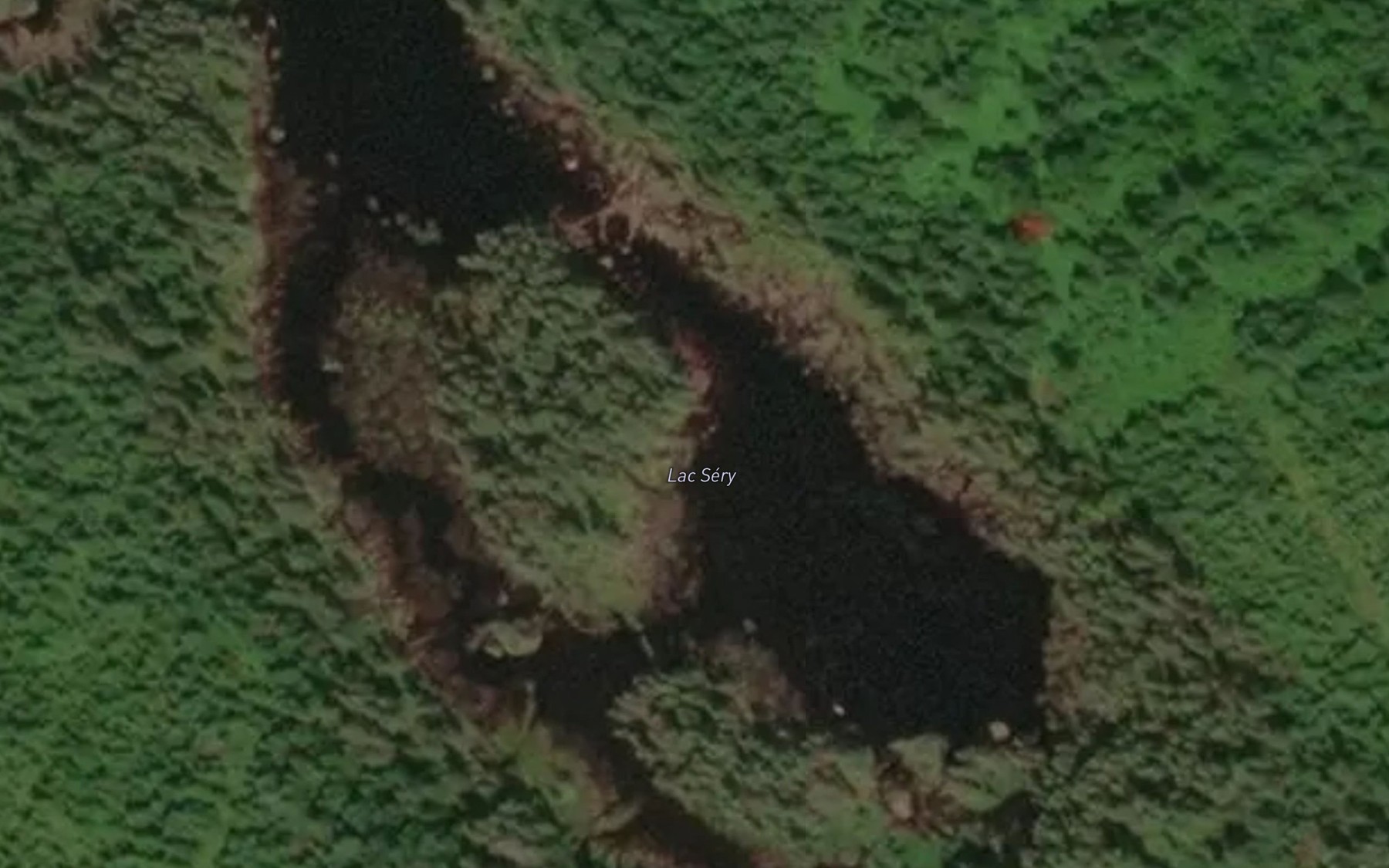 Satellite map of the Lac Sery