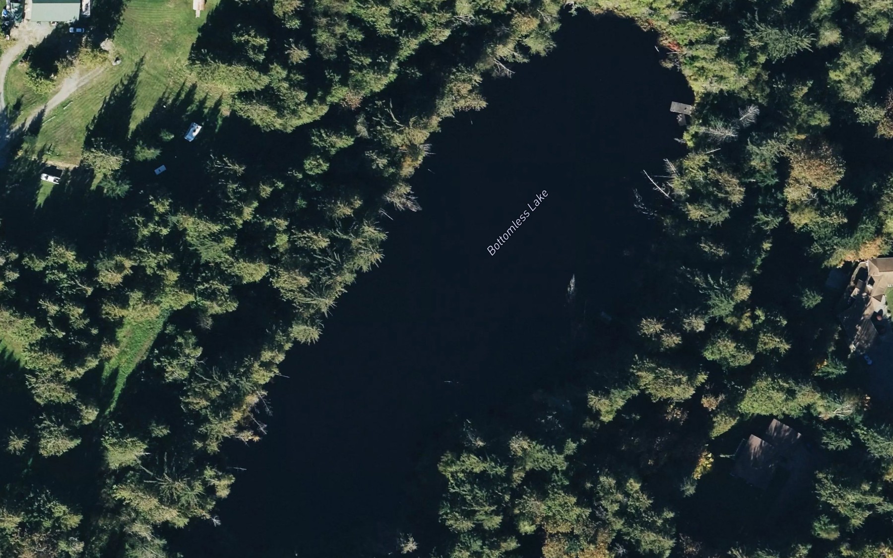 Satellite map of the Bottomless Lake