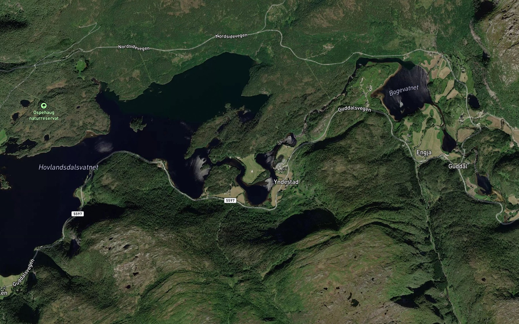 Satellite map of the Snorrevika