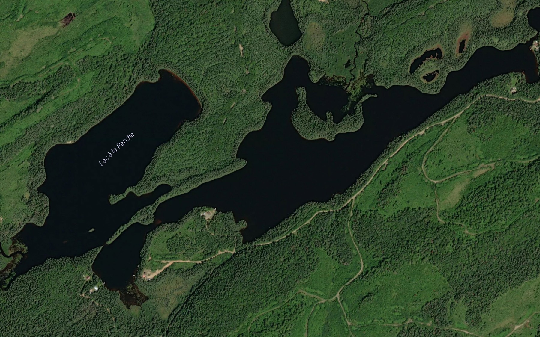 Satellite map of the Lac a la Perche