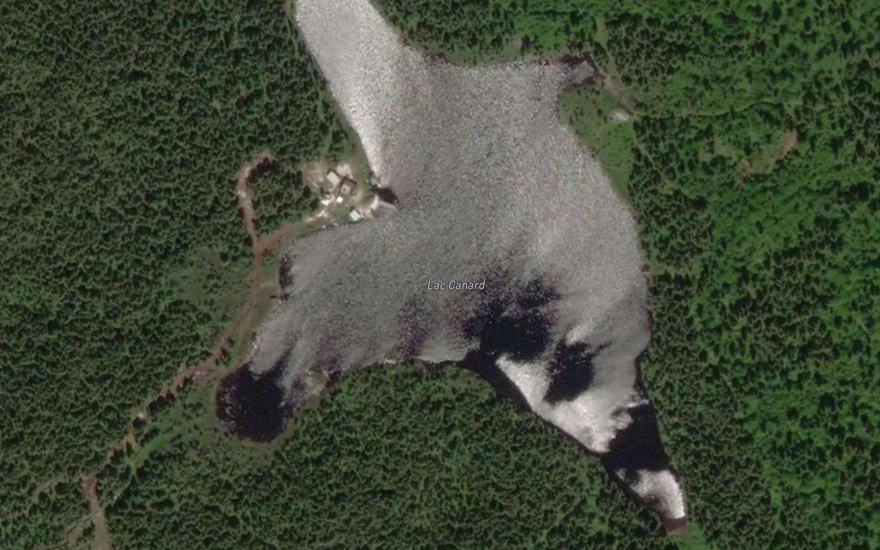 Satellite map of the Lac Canard