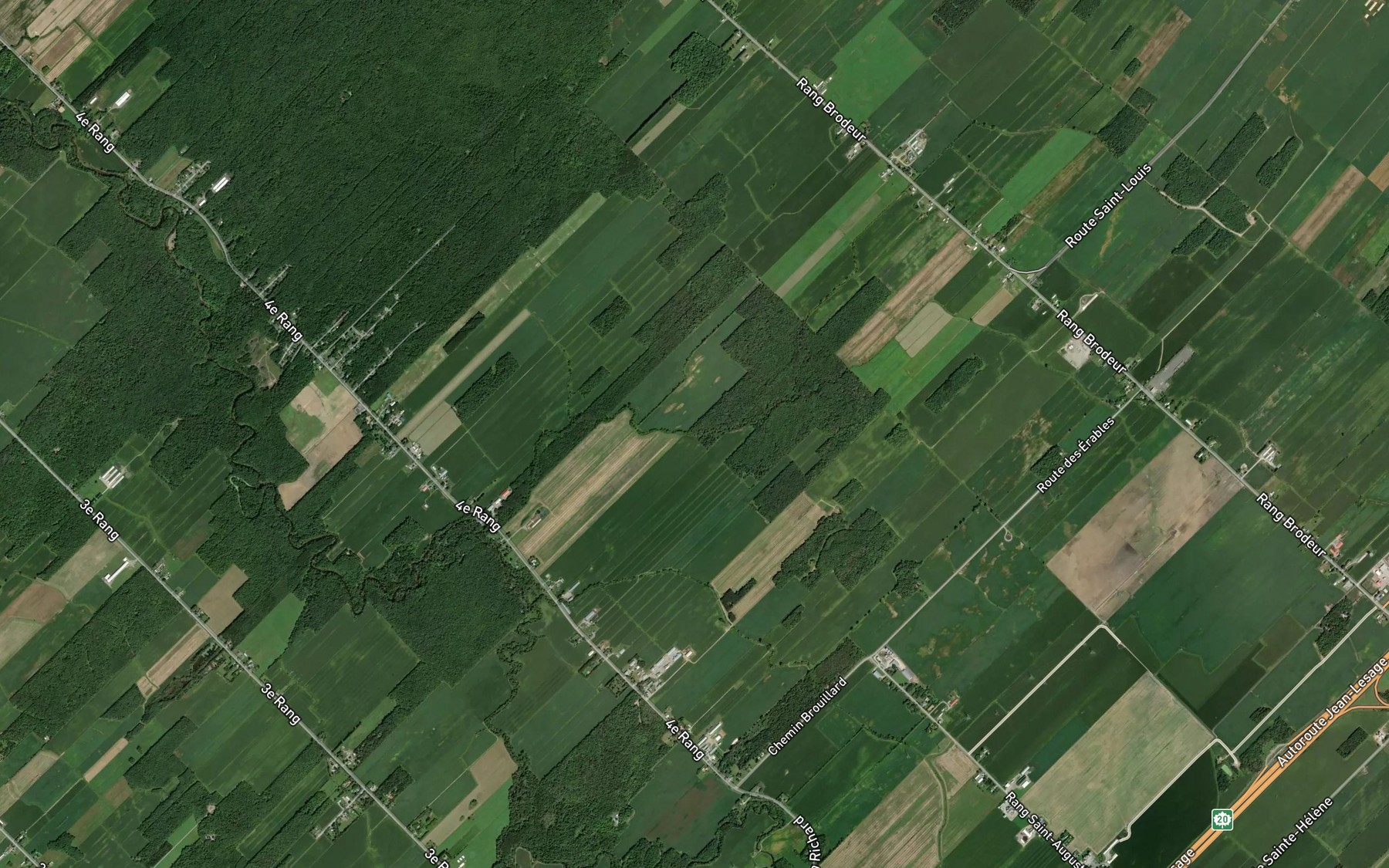 Satellite map of the Ruisseau Brien