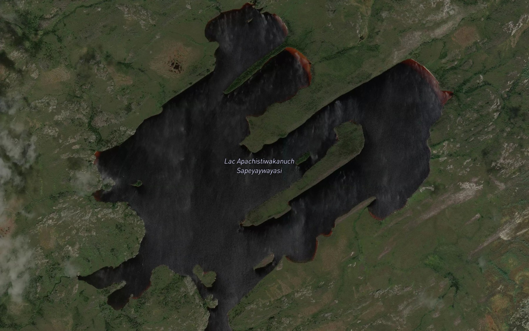 Satellite map of the Lac Apachistiwakanuch Sapeyaywayasi